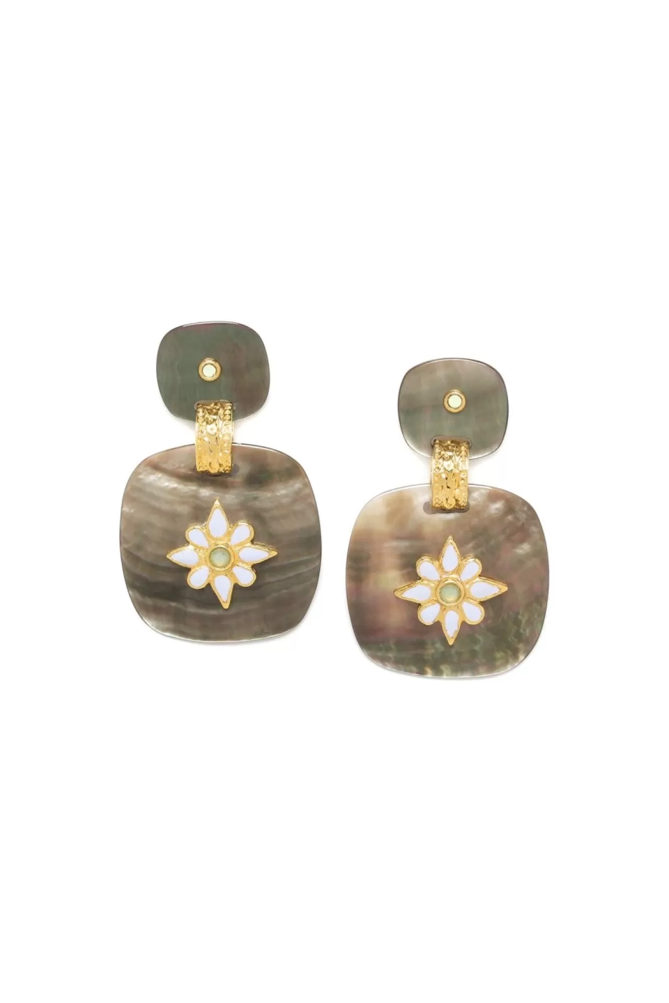 Jewellery^Elka London Alexa *Xl Post Blacklip Earrings Gold