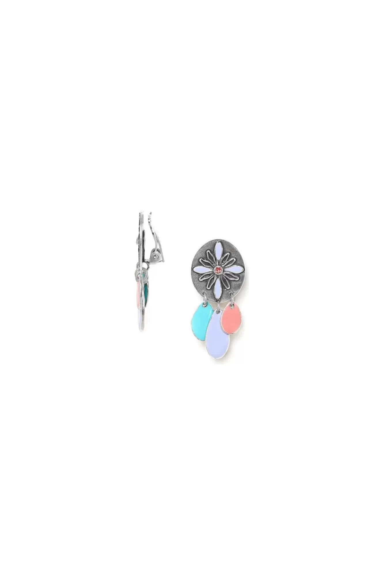 Jewellery^Elka London Dita Irregular Shape Oval Clip Earrings Silver