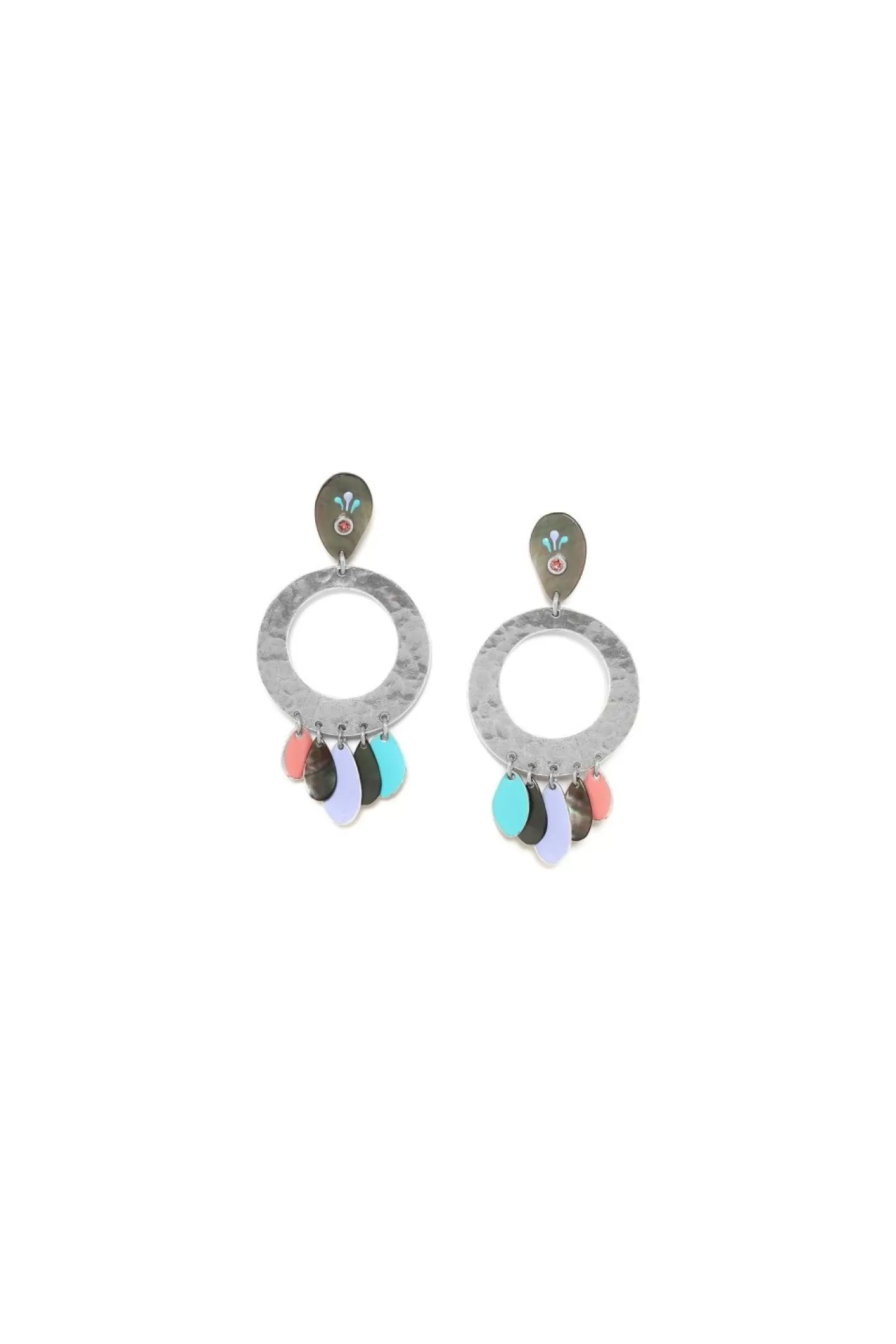 Jewellery^Elka London Dita Ring Disc Post With Dangles Silver