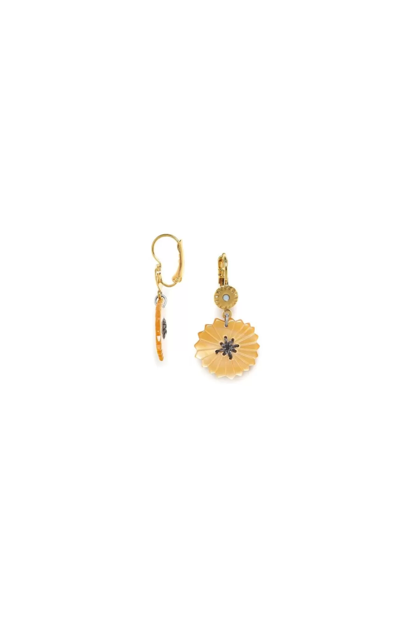 Jewellery^Elka London Justine Flower Dangle French Hooks Gold