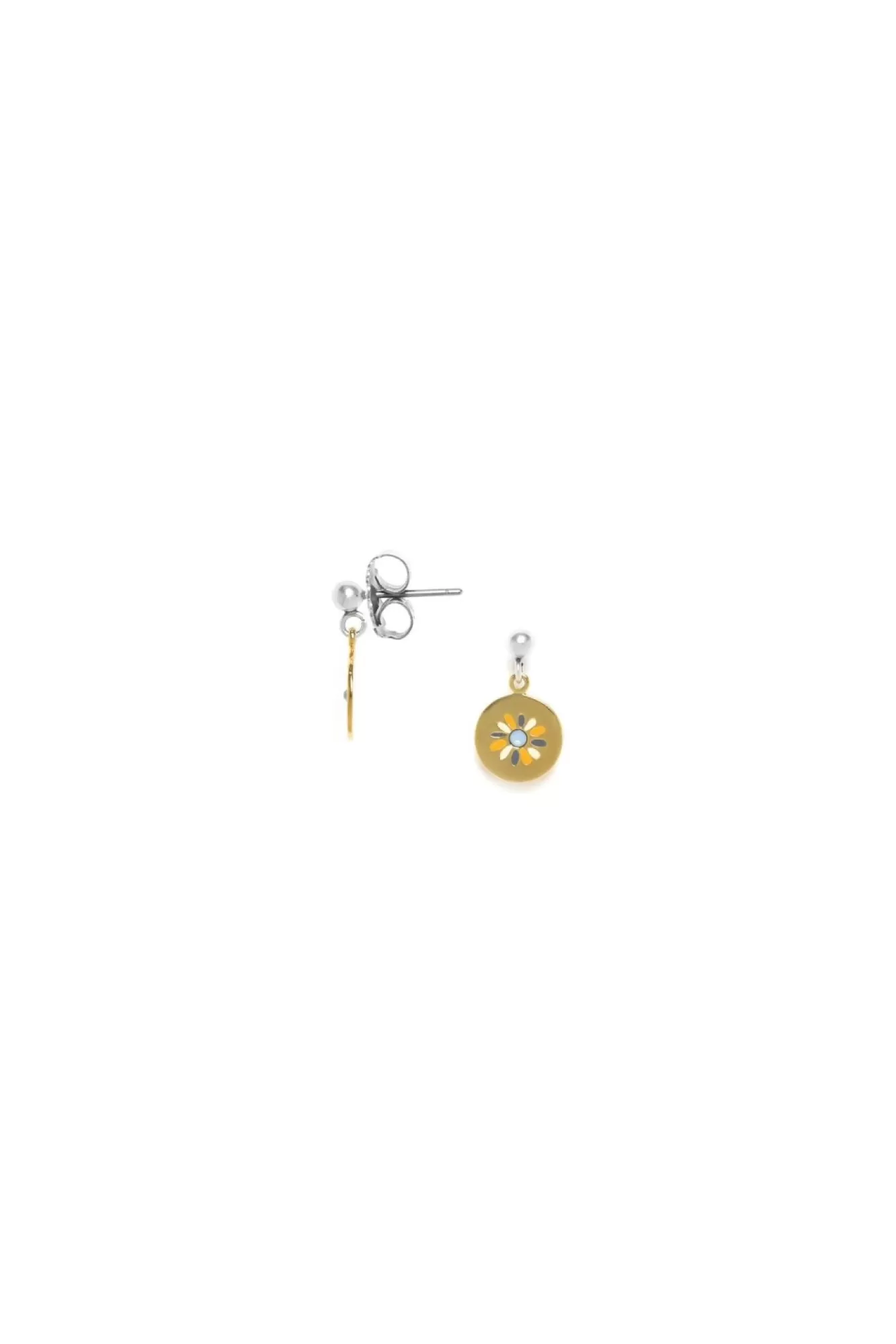 Jewellery^Elka London Justine Round Disc Dangle Post Earrings Gold