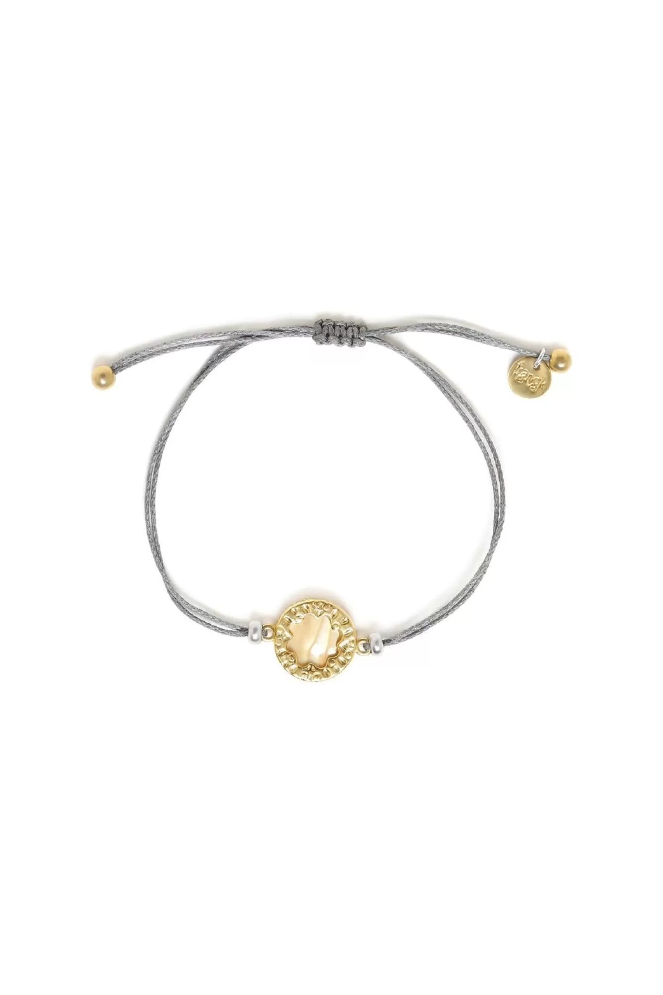 Jewellery^Elka London Justine Wax Cord Disc Bracelet Gold
