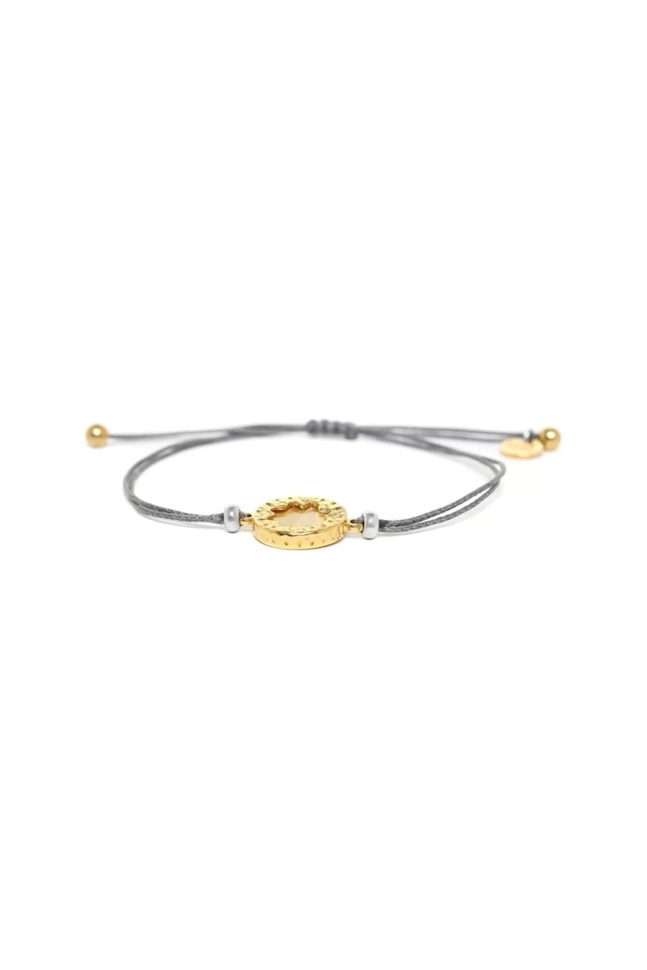 Jewellery^Elka London Justine Wax Cord Disc Bracelet Gold