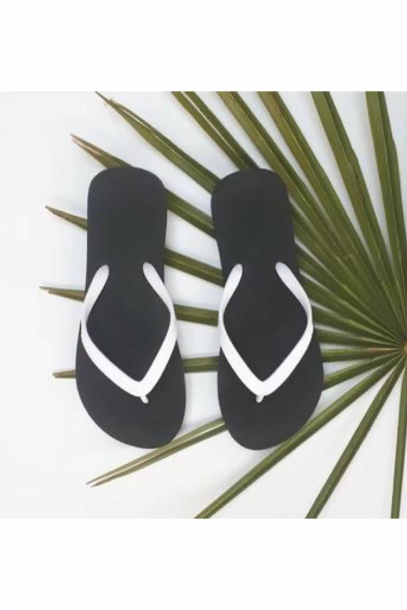 Sandals^Filli London Naked Flip Flops - White On Black