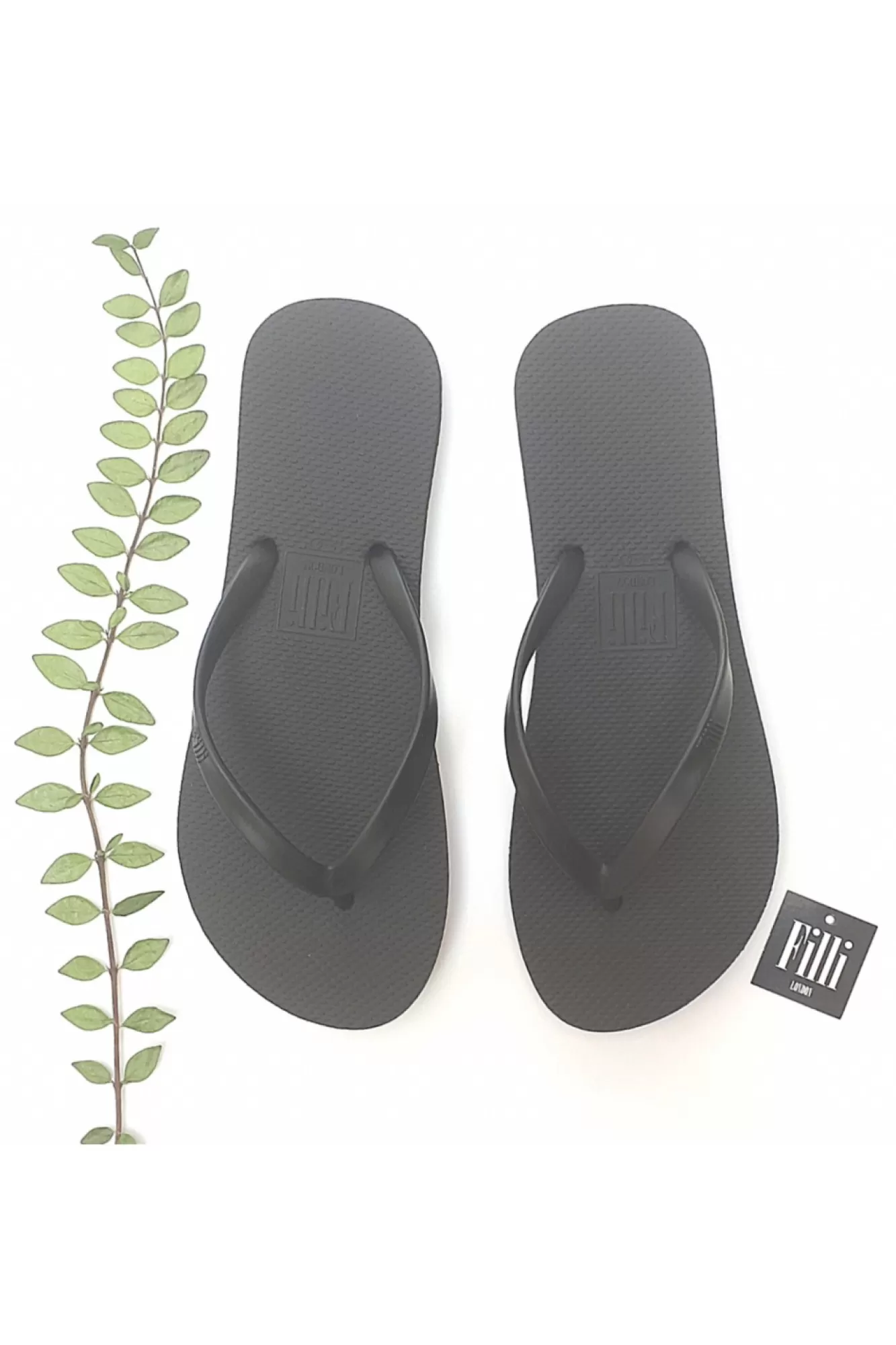 Flats^Filli London Naked Flip Flops In Black