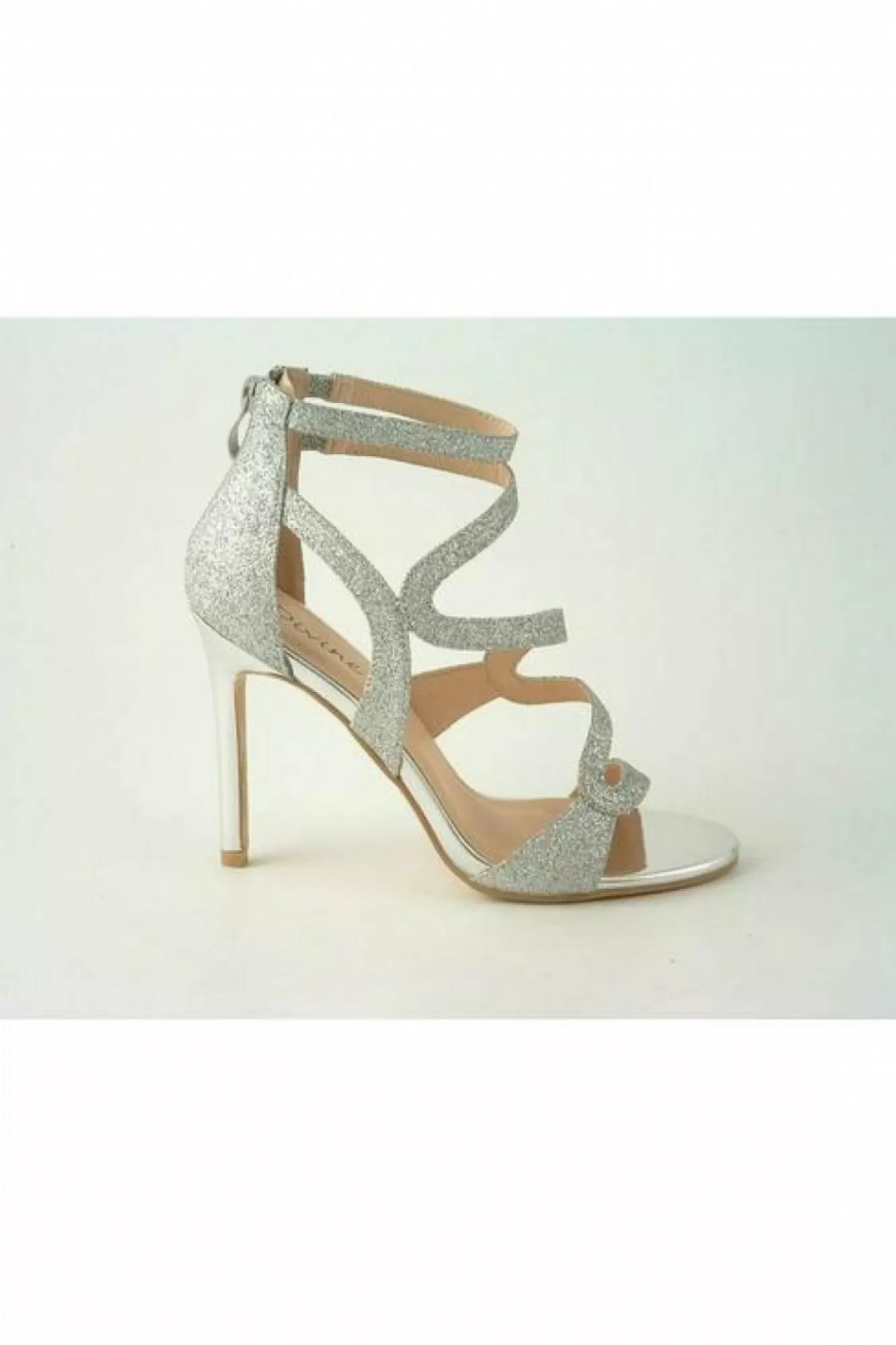 Sandals^Glitz Shoes Alisha Divine Glitter High Heel Sandals Silver