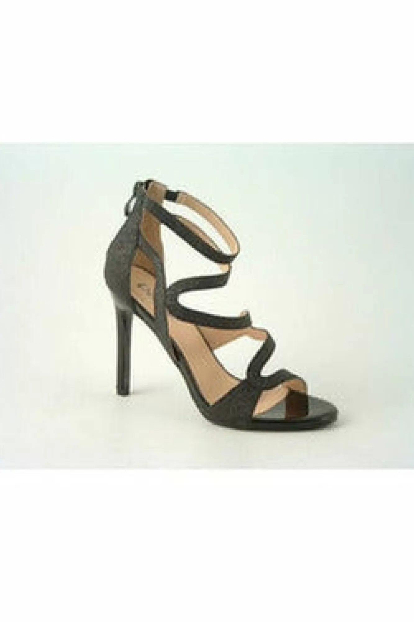Sandals^Glitz Shoes Alisha Divine Glitter High Heel Sandals Black