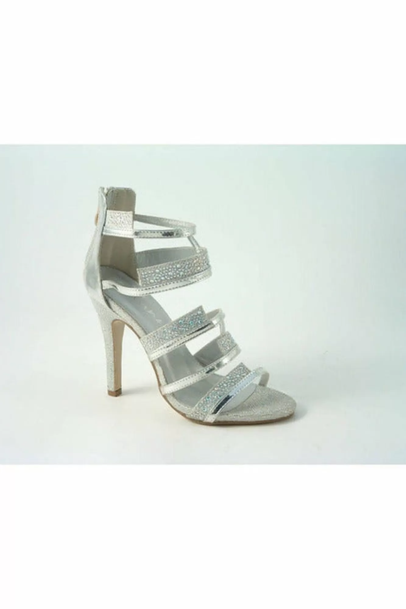 Sandals^Glitz Shoes Ginny Divine Diamante Caged Strap Sandals