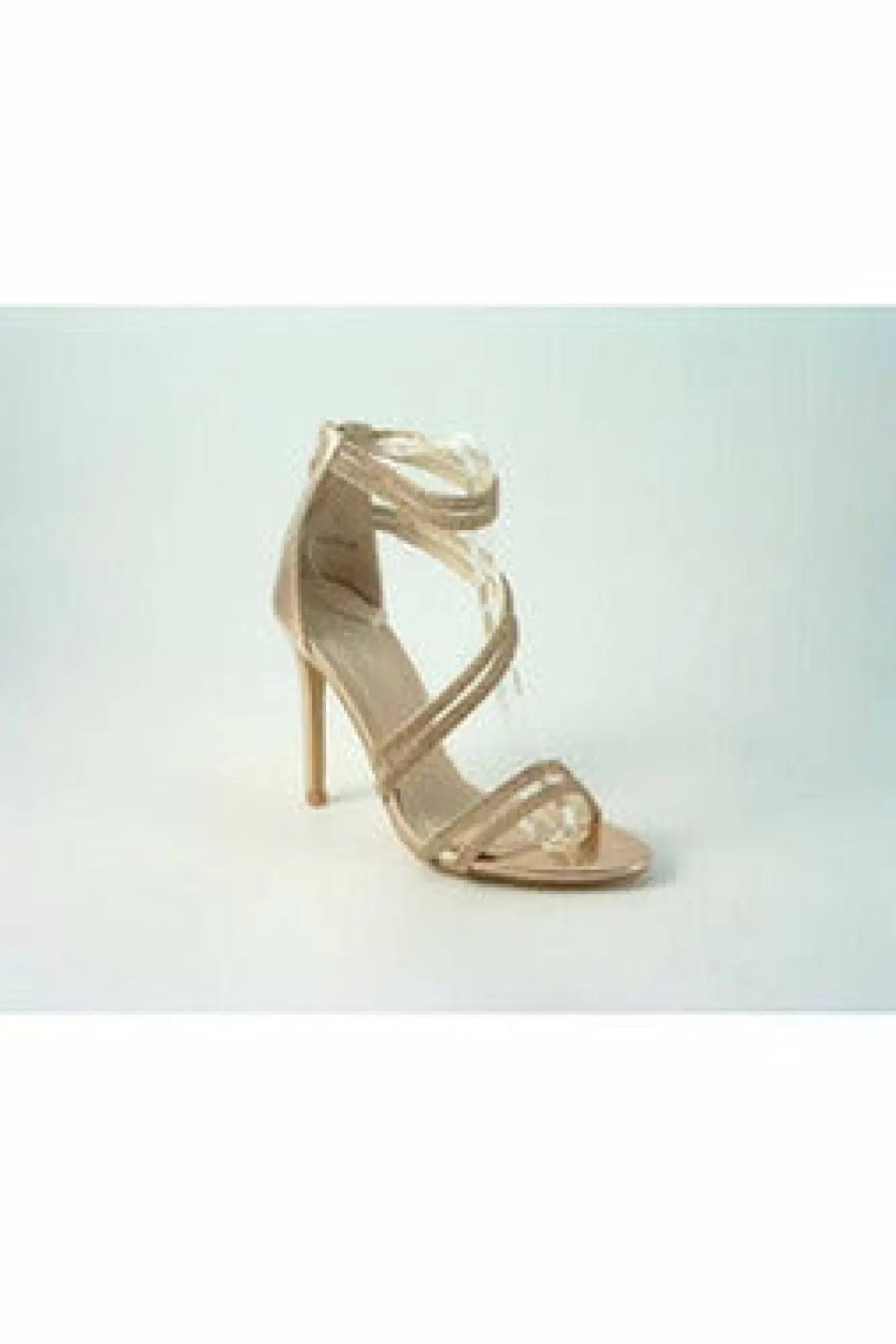Sandals^Glitz Shoes Miley Divine Doubled Strap Diamante Sandals Gold