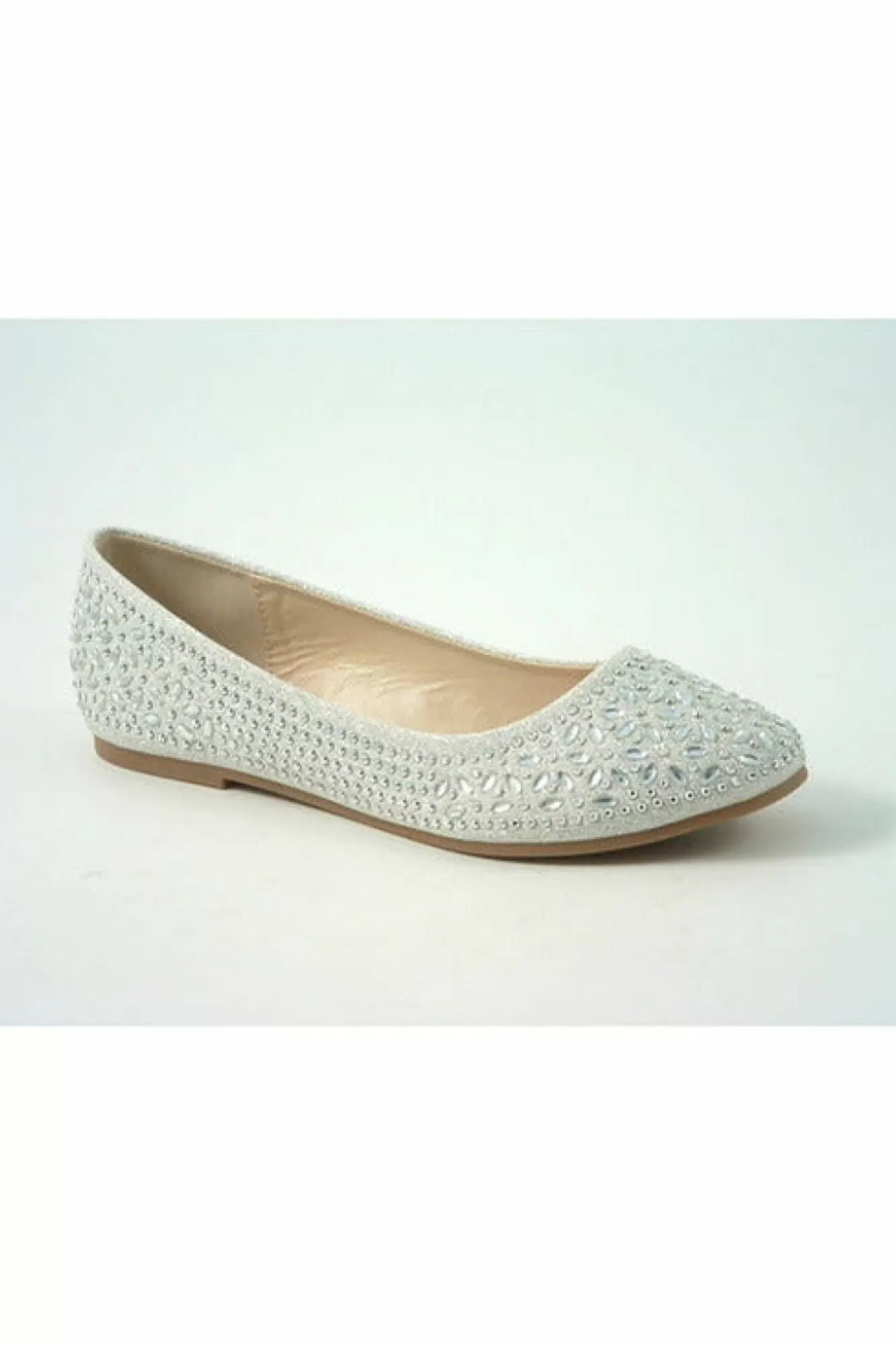 Flats^Glitz Shoes Ricci Divine Diamante Flat Ballerina Shoes