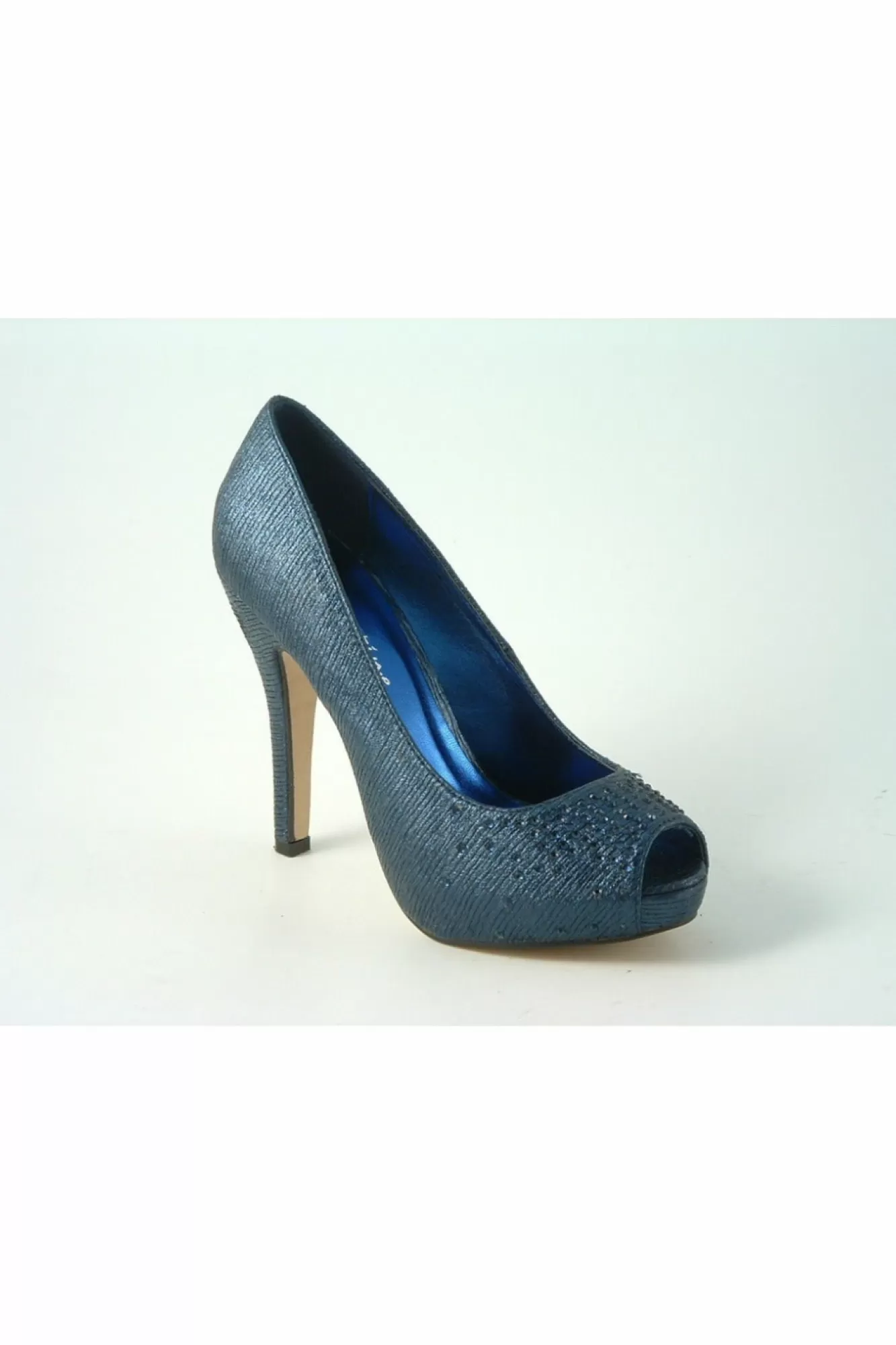 High Heels^Glitz Shoes Sabatine Sparkle Peep-Toe Shoes Blue