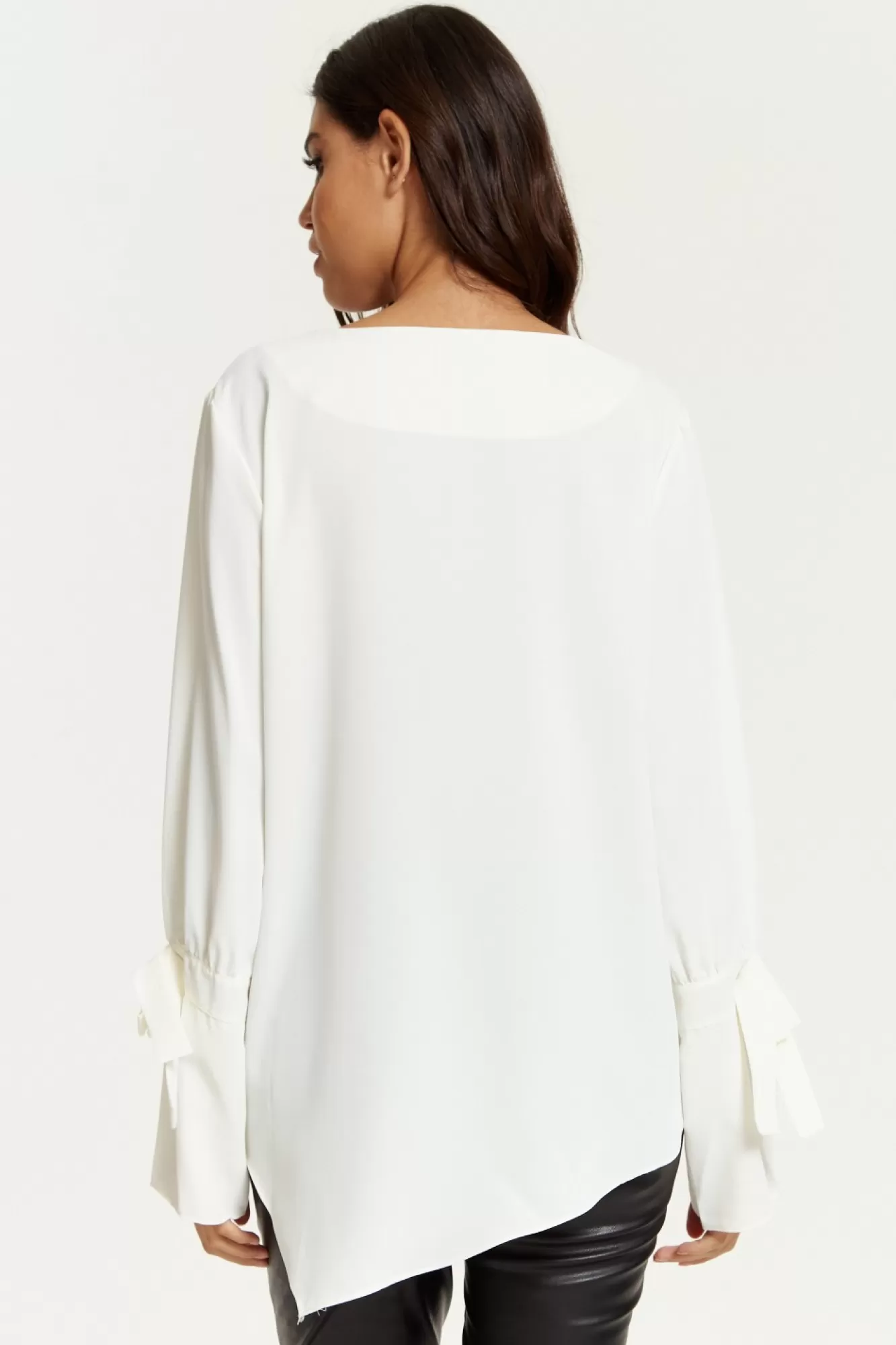 Blouses^Hoxton Gal Relaxed Fit Cuff Detailed Blouse With Long Sleeve White