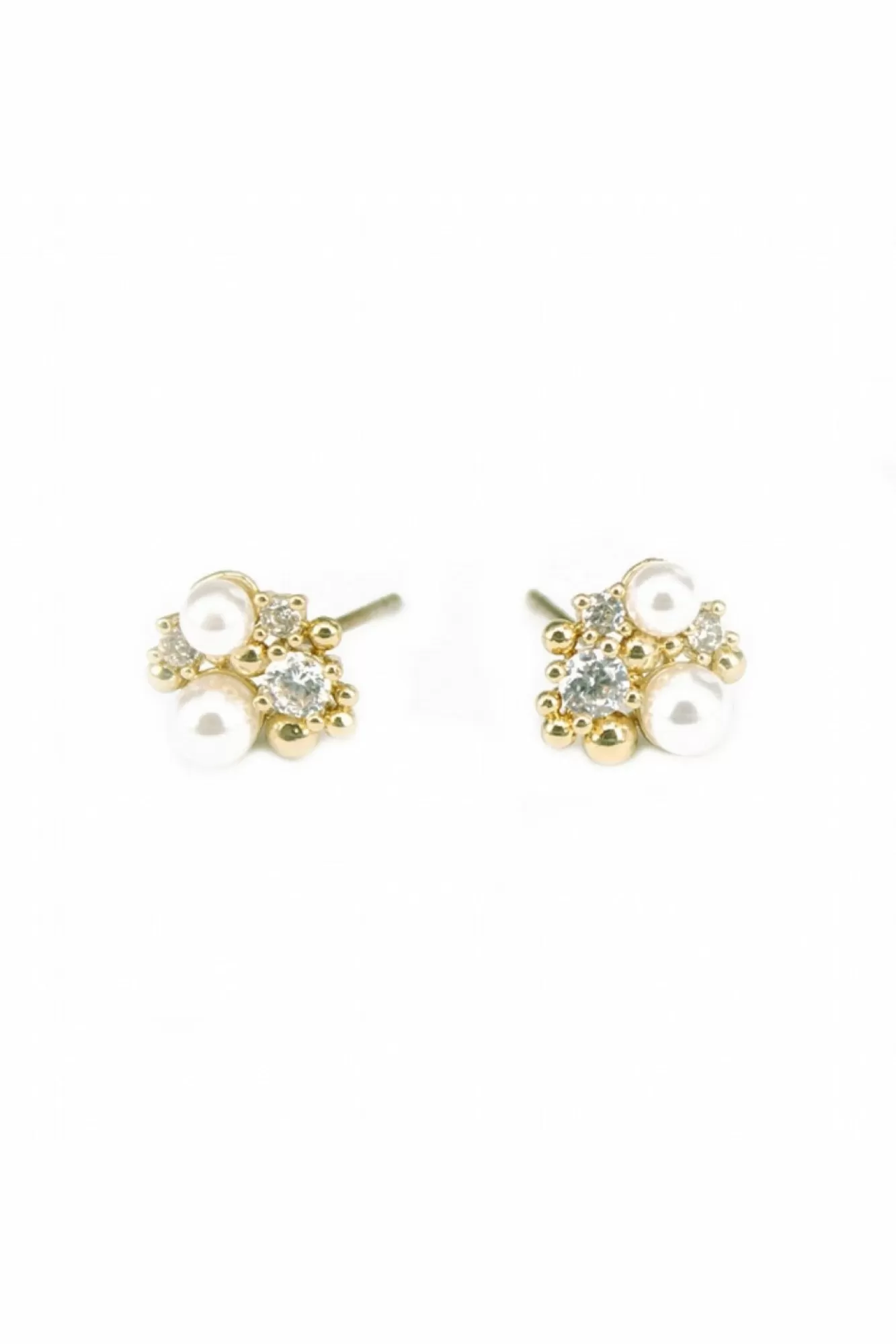 Jewellery^Last True Angel Crystal & Pearl Cluster Earring In Gold