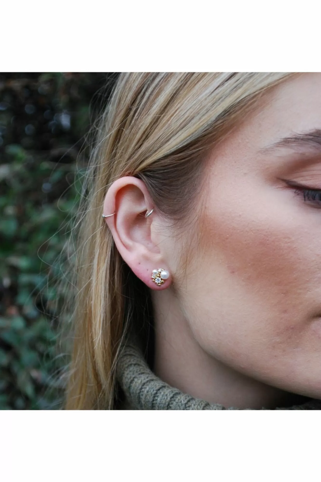 Jewellery^Last True Angel Crystal & Pearl Cluster Earring In Gold
