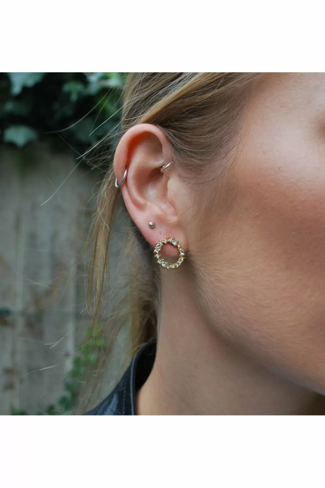 Jewellery^Last True Angel Crystal Cluster Circle Clip On Earring Gold