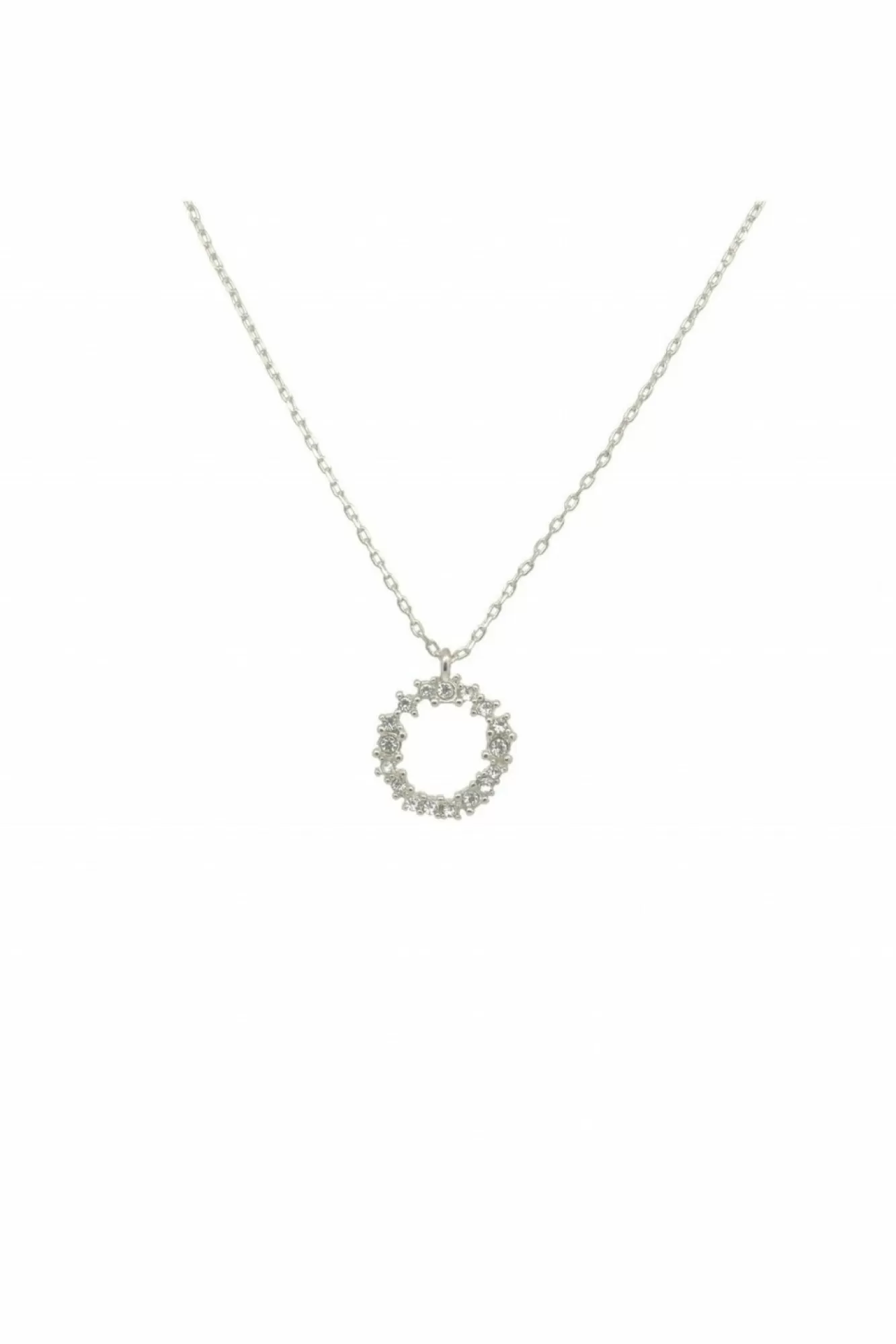 Jewellery^Last True Angel Crystal Cluster Circle Necklace In Silver