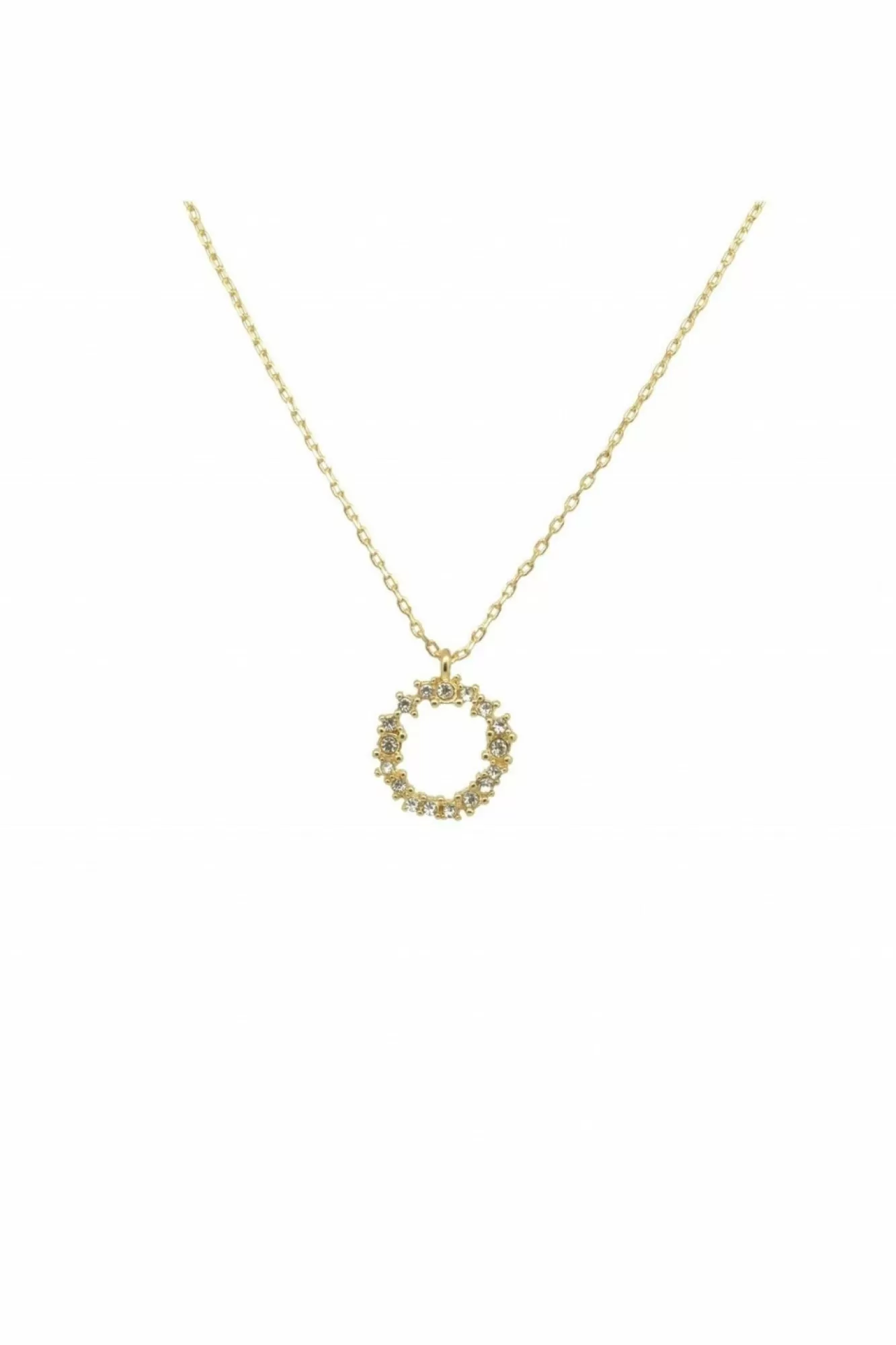 Jewellery^Last True Angel Crystal Cluster Circle Necklace In Gold
