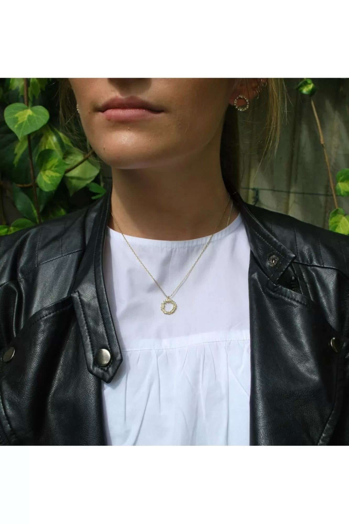 Jewellery^Last True Angel Crystal Cluster Circle Necklace In Gold