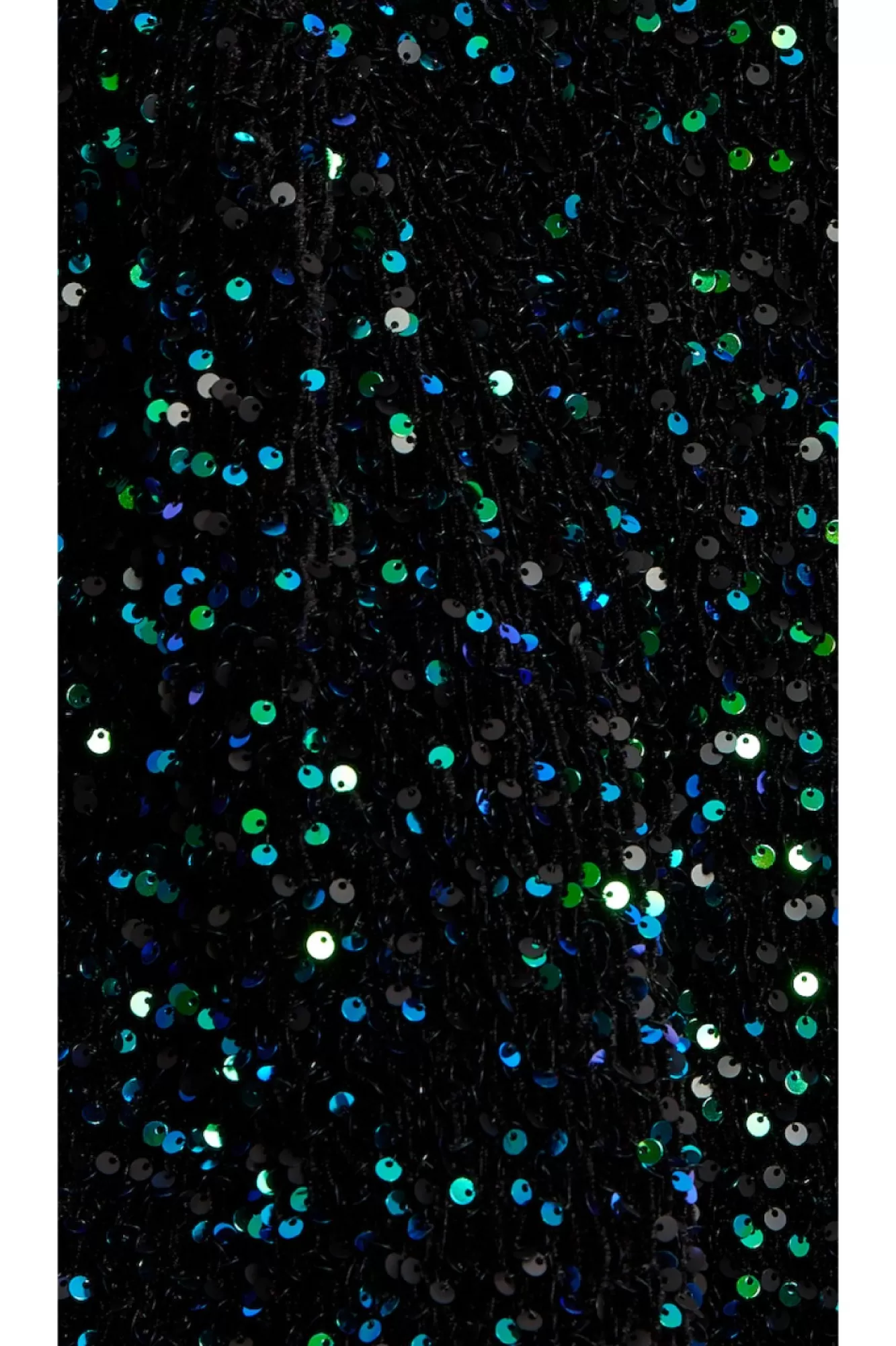 Mini Dresses^Liquorish Black Velvet Based Green And Blue Sequin Mini Dress Multicolor