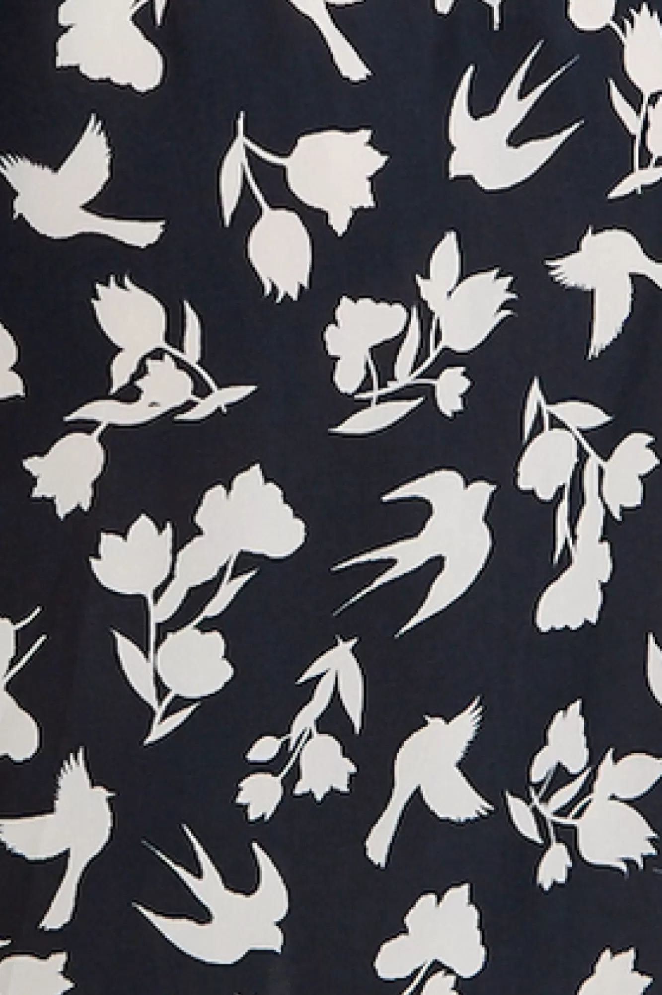 Midi Dresses^Liquorish Floral And Bird Print Midi Fake Wrap Dress In Black