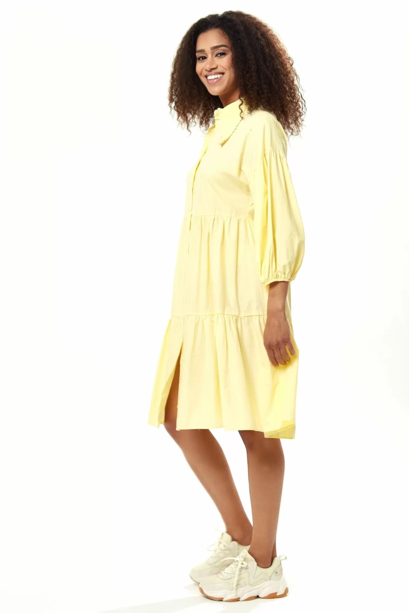 Mini Dresses^Liquorish Oversized Shirt Dress In Yellow