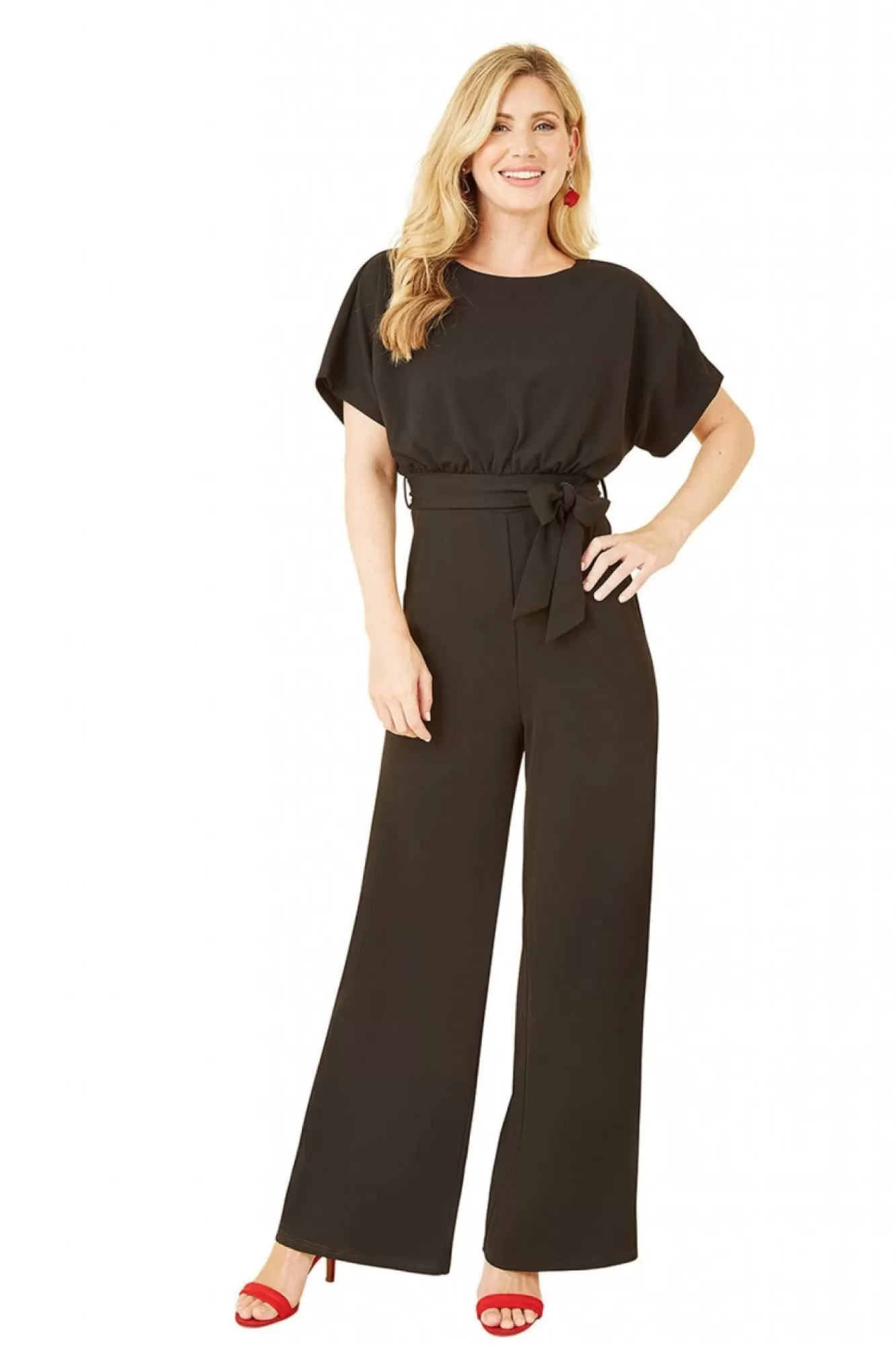 Jumpsuits^Mela London Batwing Stretch Jumpsuit Black