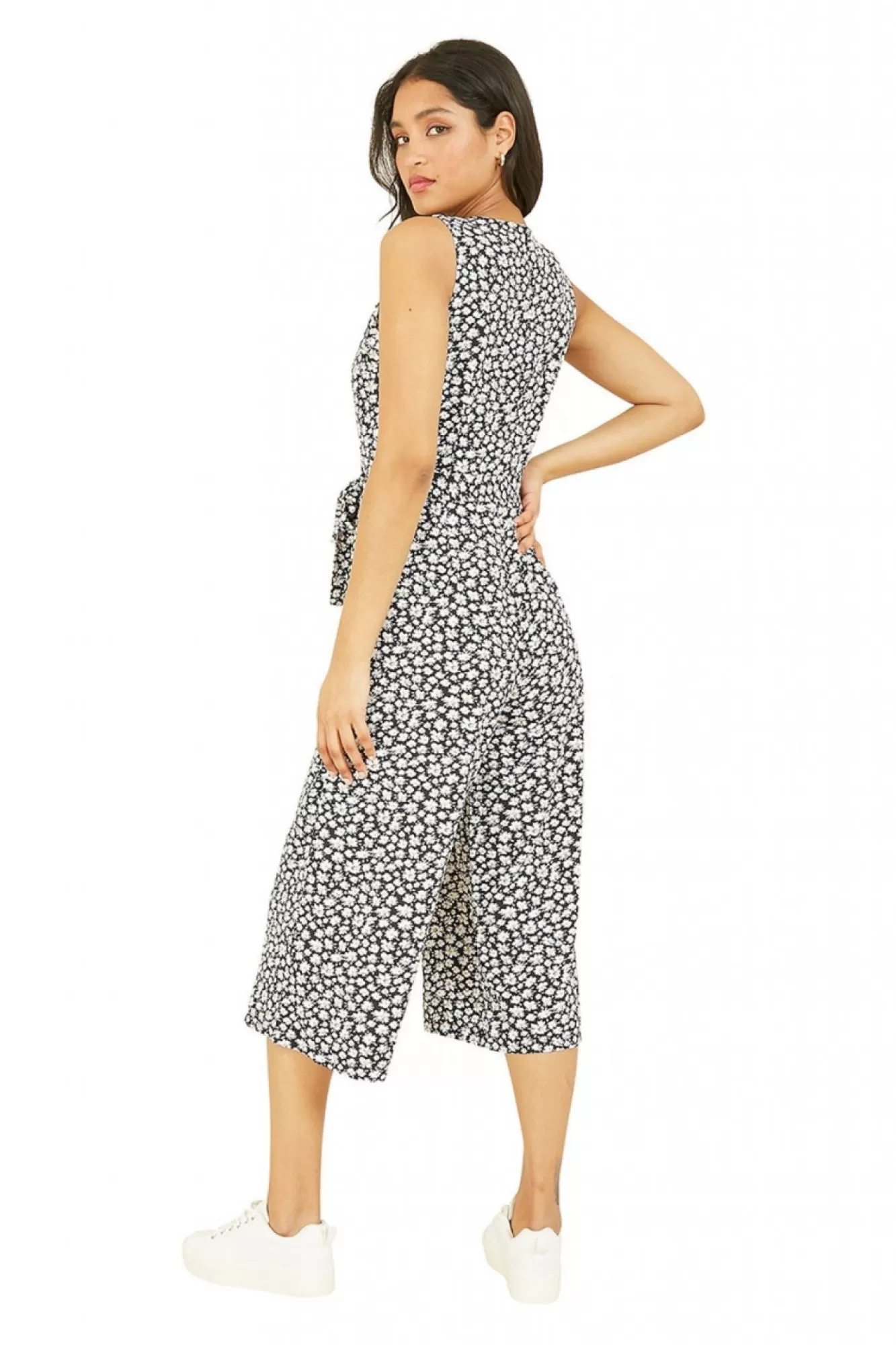 Jumpsuits^Mela London Ditsy Daisy Culotte Jumpsuit Black