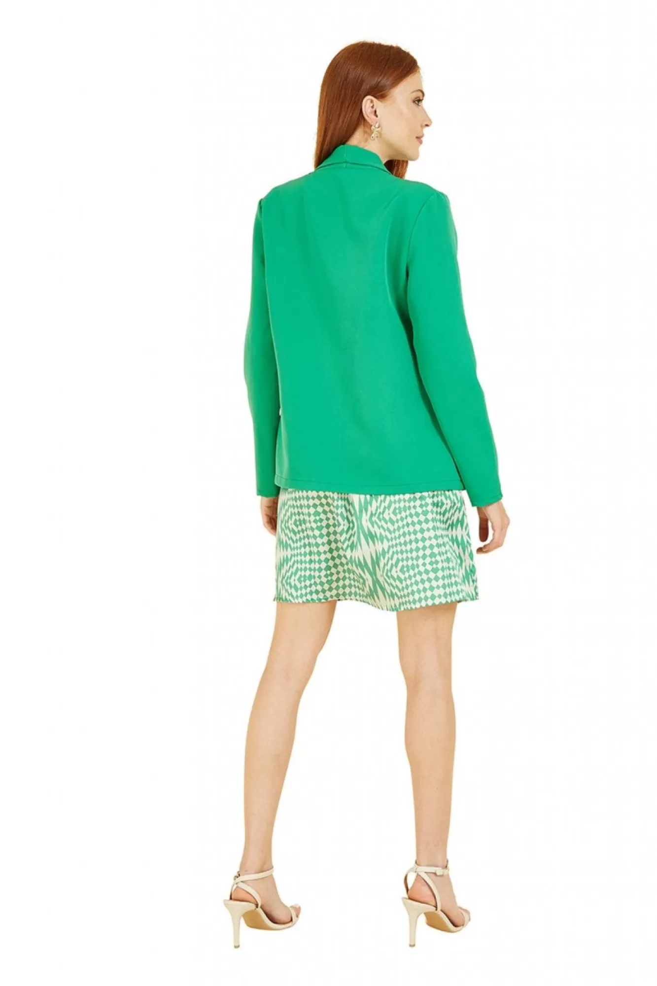 Outerwear^Mela London Ponte Blazer Green