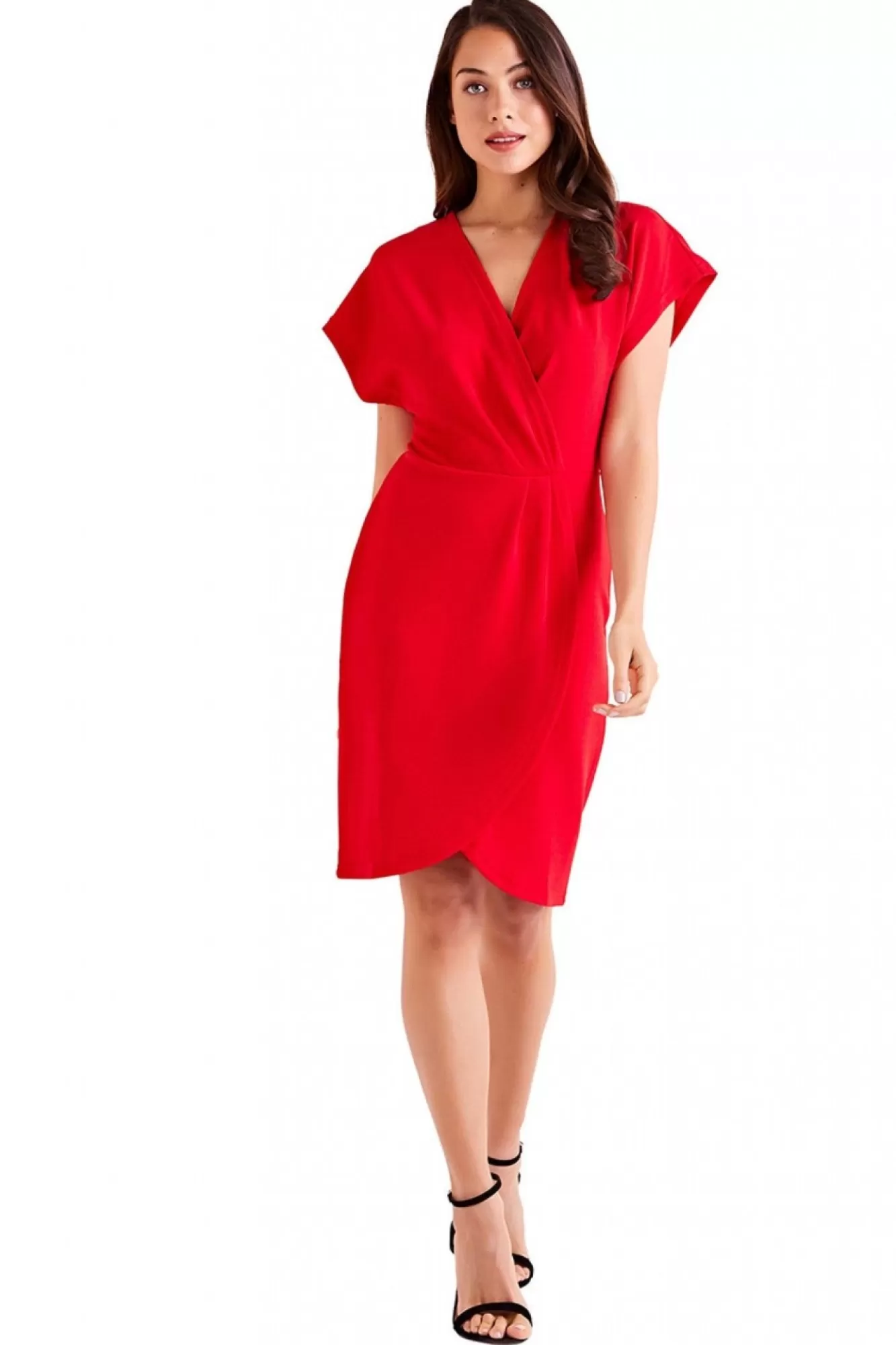 Mini Dresses^Mela London Wrap Front Dress Red