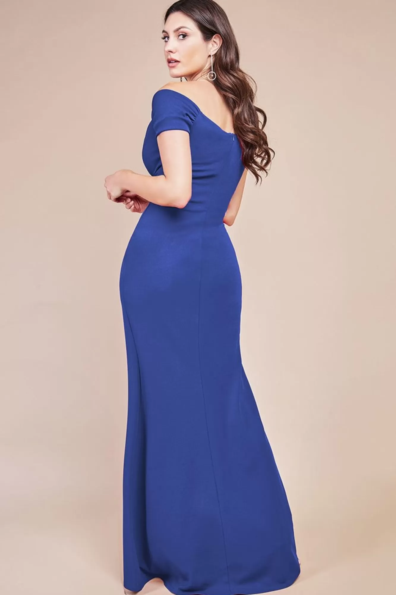 Maxi Dresses^* Off The Shoulder Knot Front Maxi - Royal Blue Royalblue