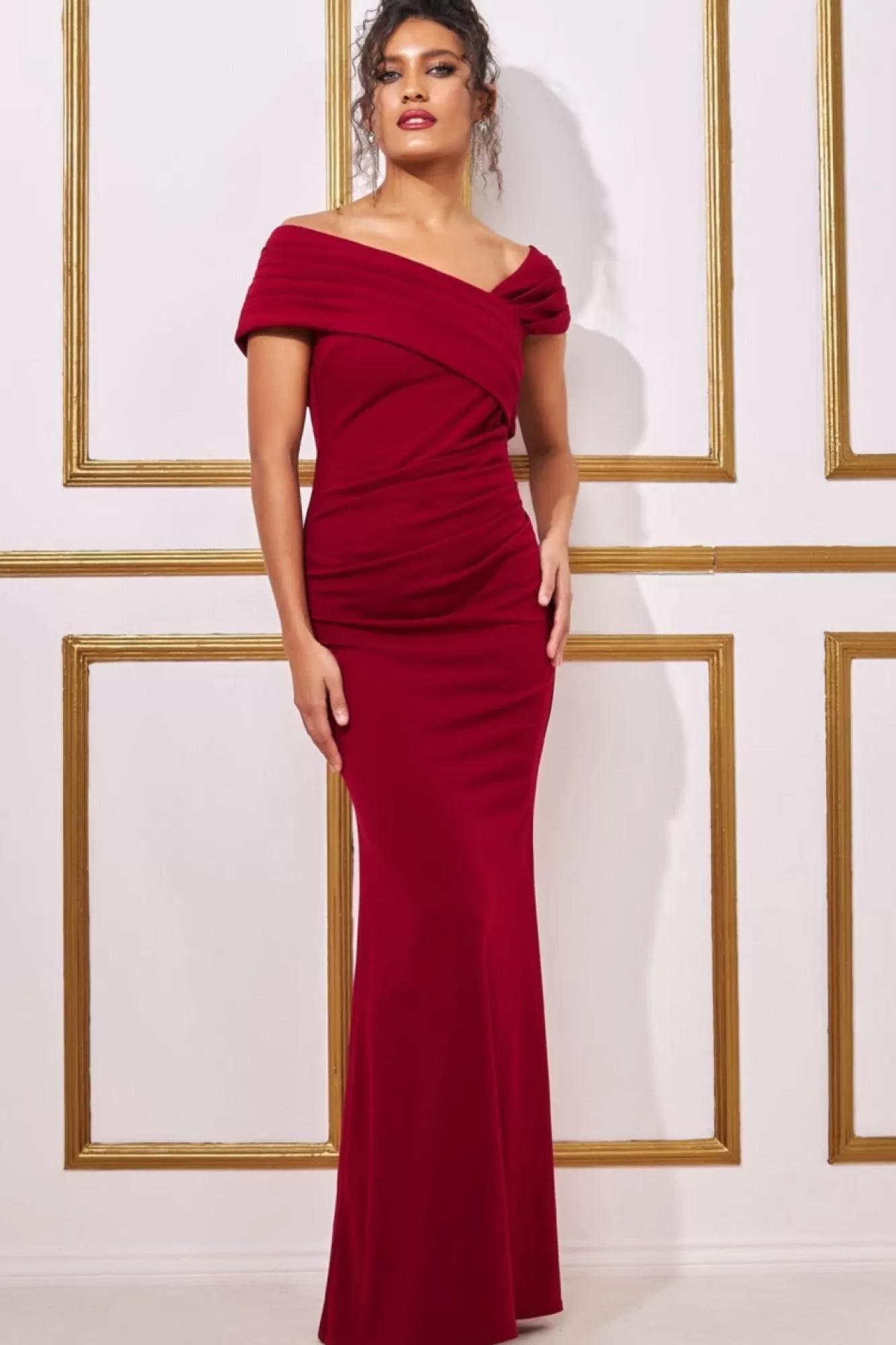 Maxi Dresses^* One Shoulder Evening Maxi Dress Wine