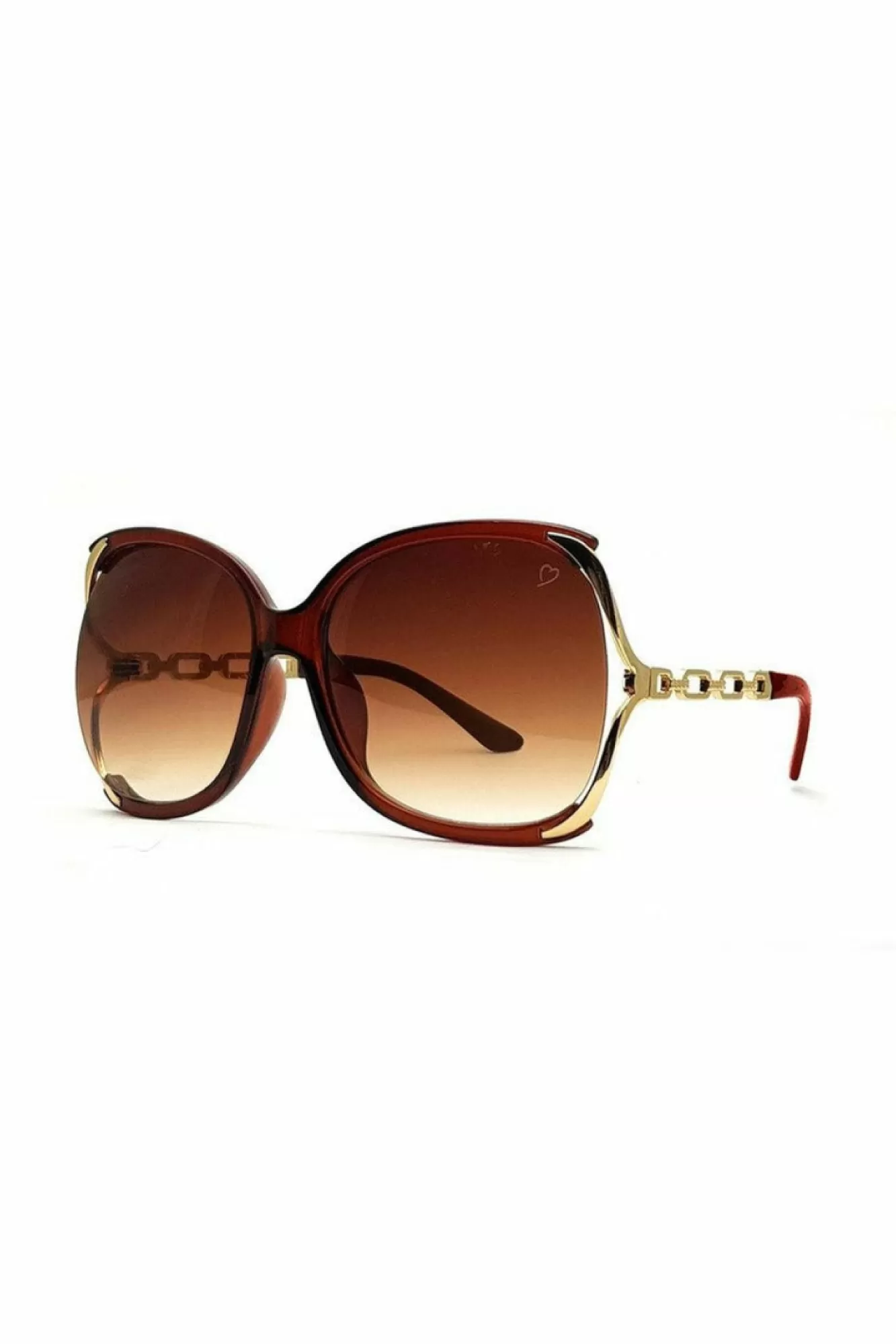Sunglasses^RubyRocks 'Cherry' Oversized Sunglasses In Crystal Brown