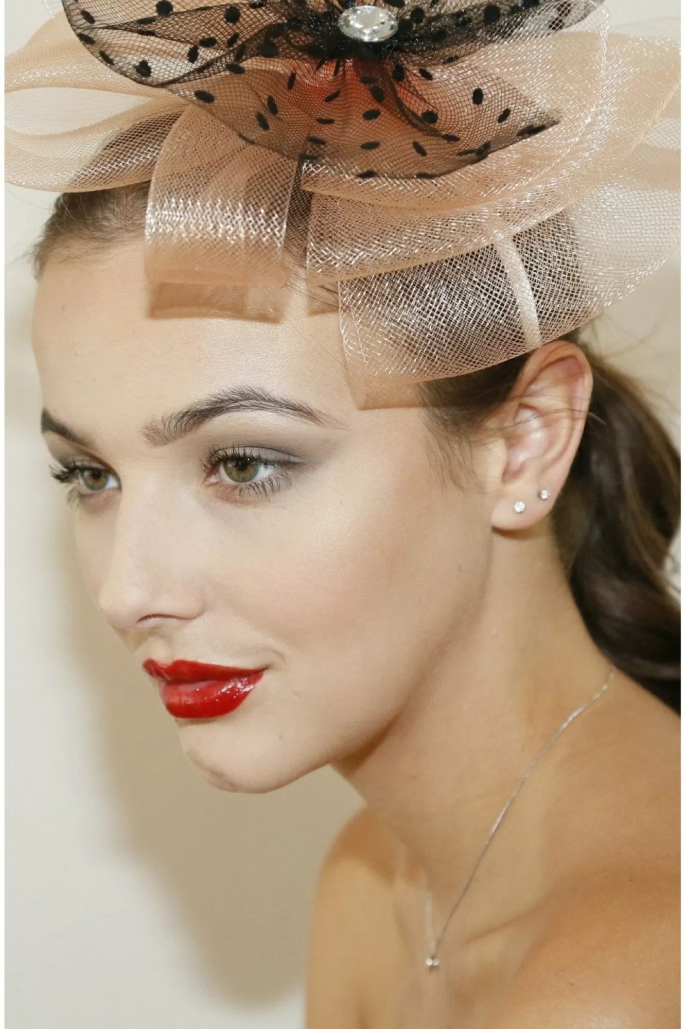 Hats & Fascinators^RubyRocks Pedra Facinator Peach
