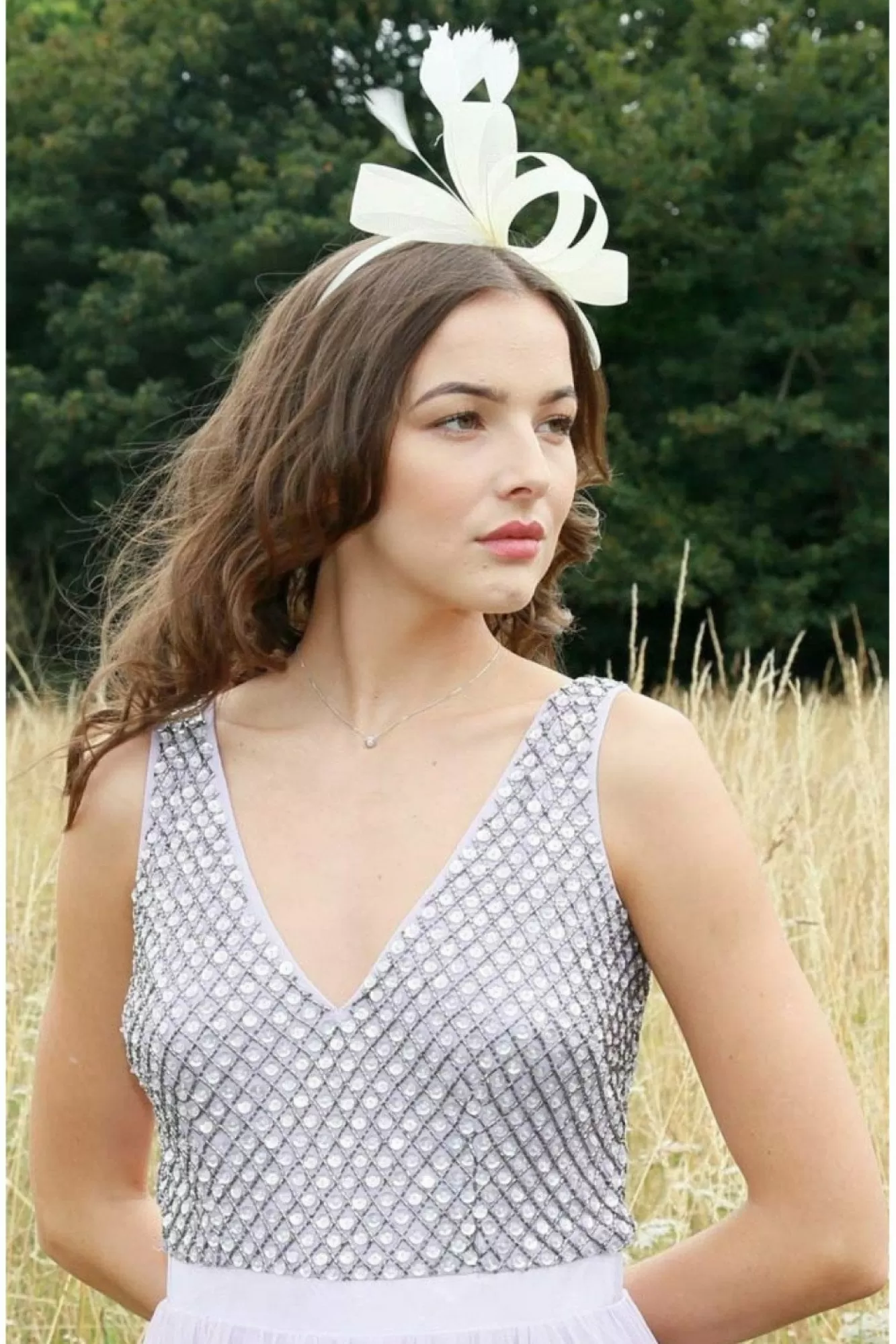 Hats & Fascinators^RubyRocks Ramona Fascinator Beige