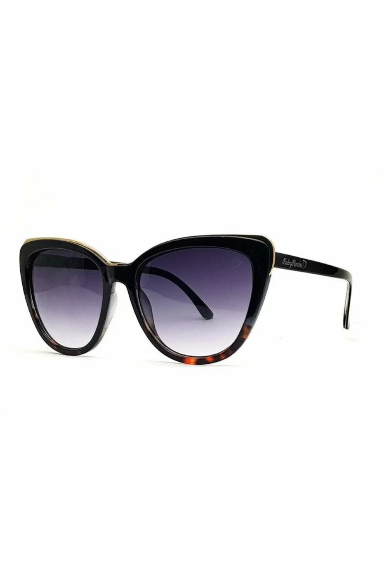 Sunglasses^RubyRocks 'Roseanne' Cateye Sunglasses In Tort Black