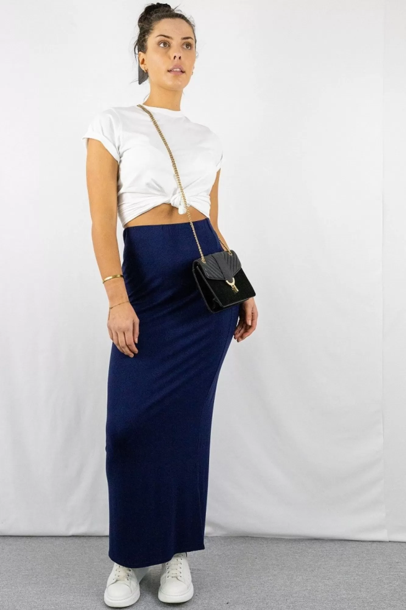 Skirts^Signage Pencil Maxi Skirt In Navy