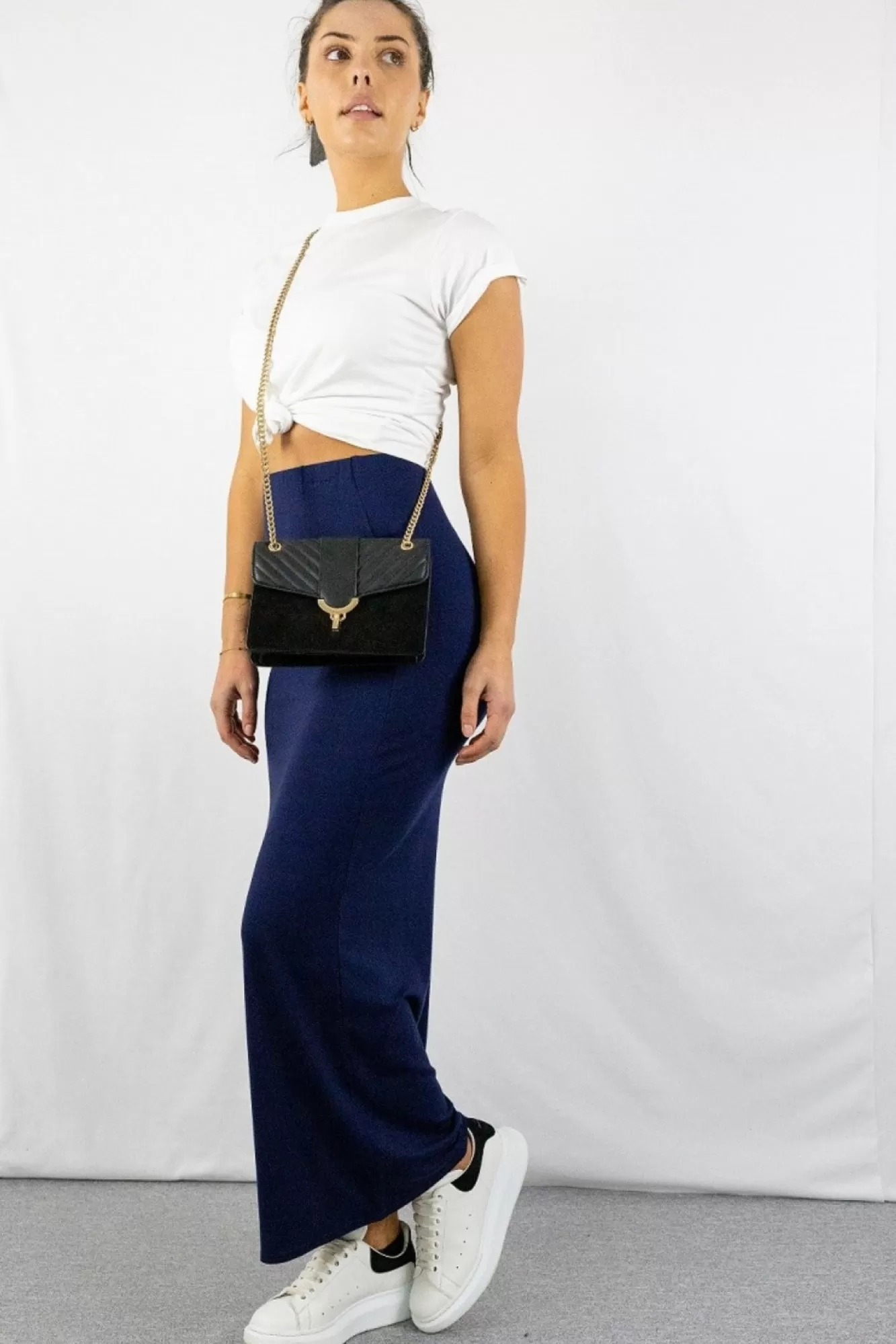 Skirts^Signage Pencil Maxi Skirt In Navy