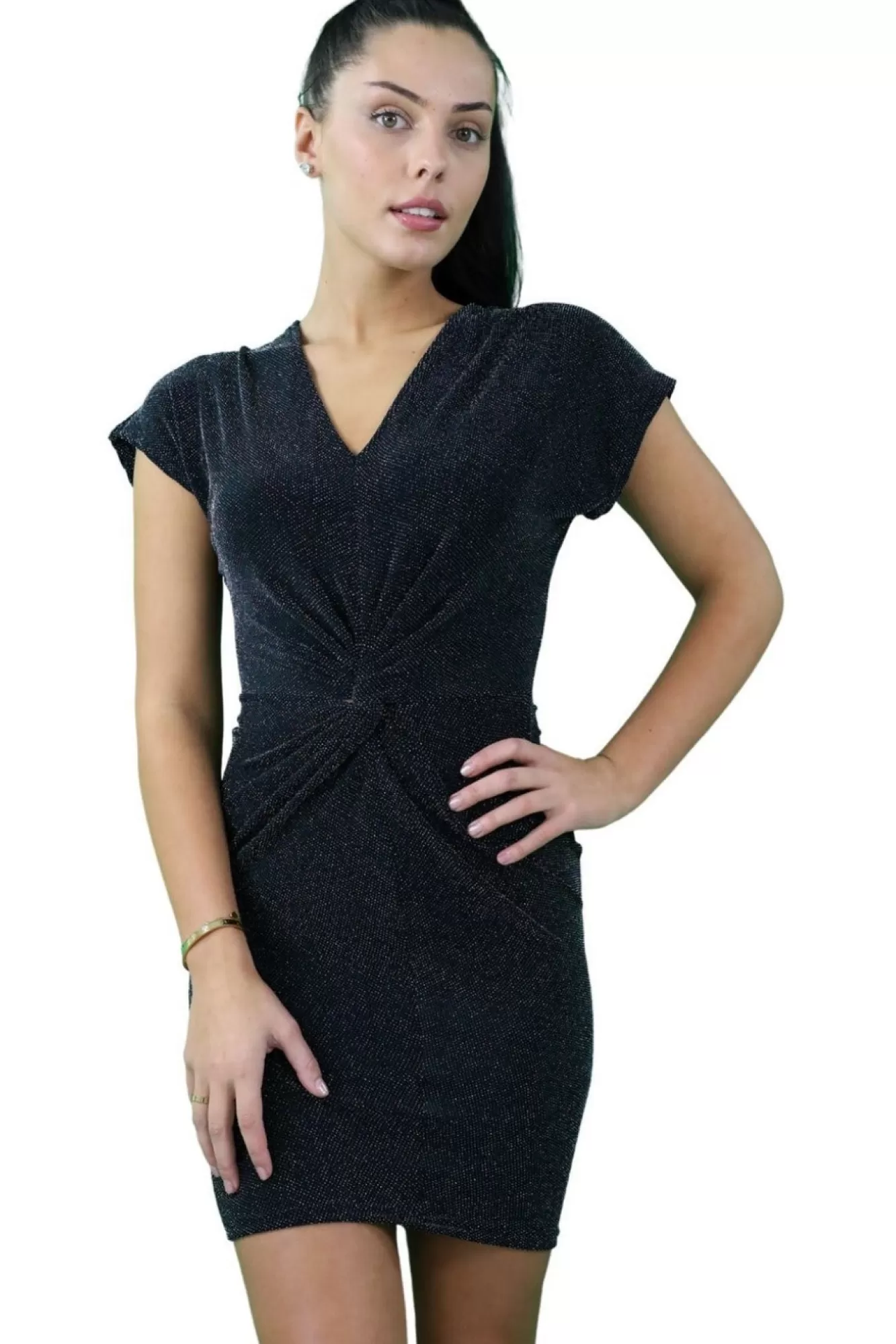 Mini Dresses^Signage Vest Knot Dress Black