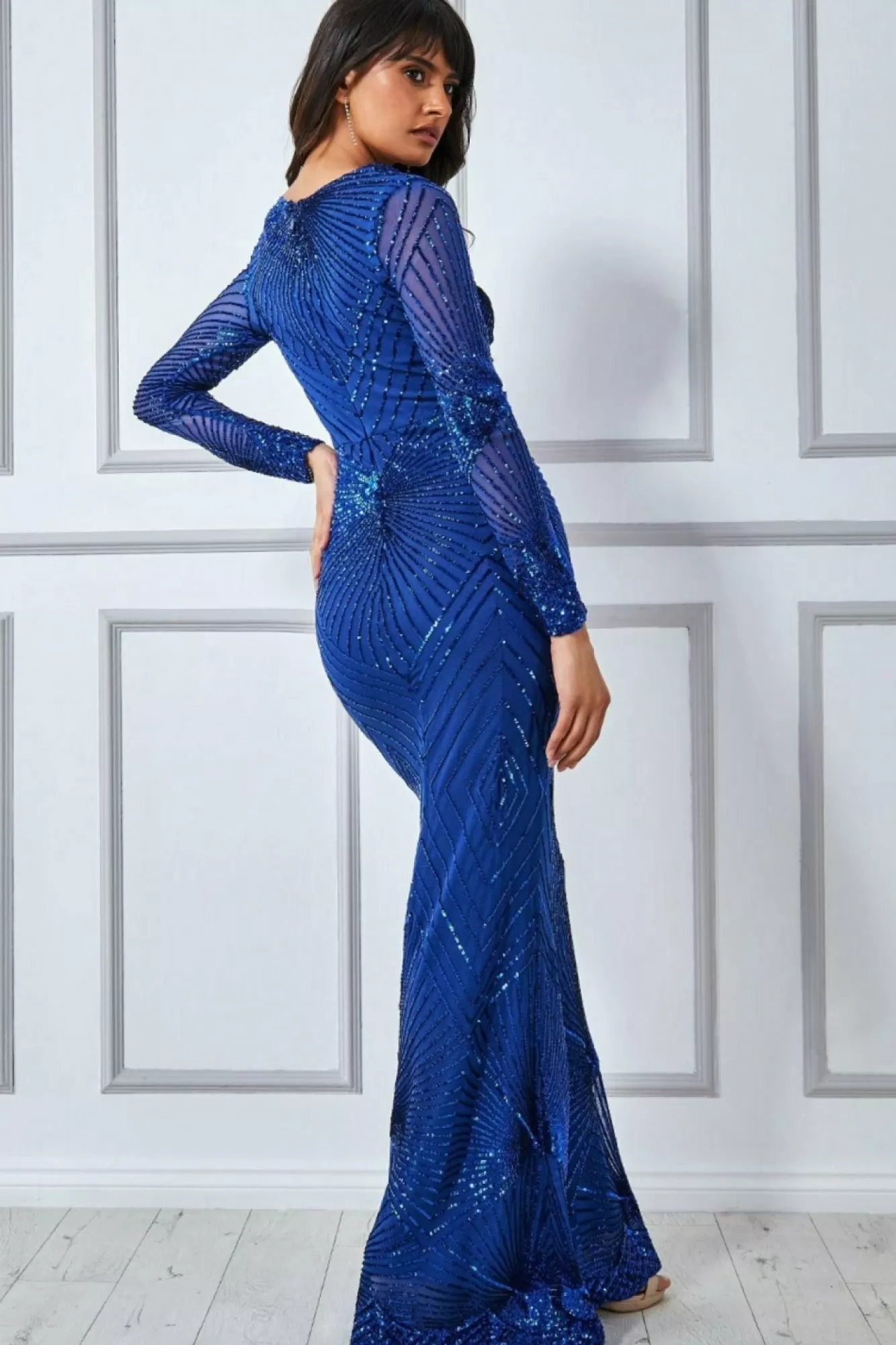 Maxi Dresses^* Starburst Sequin Maxi Royal Blue