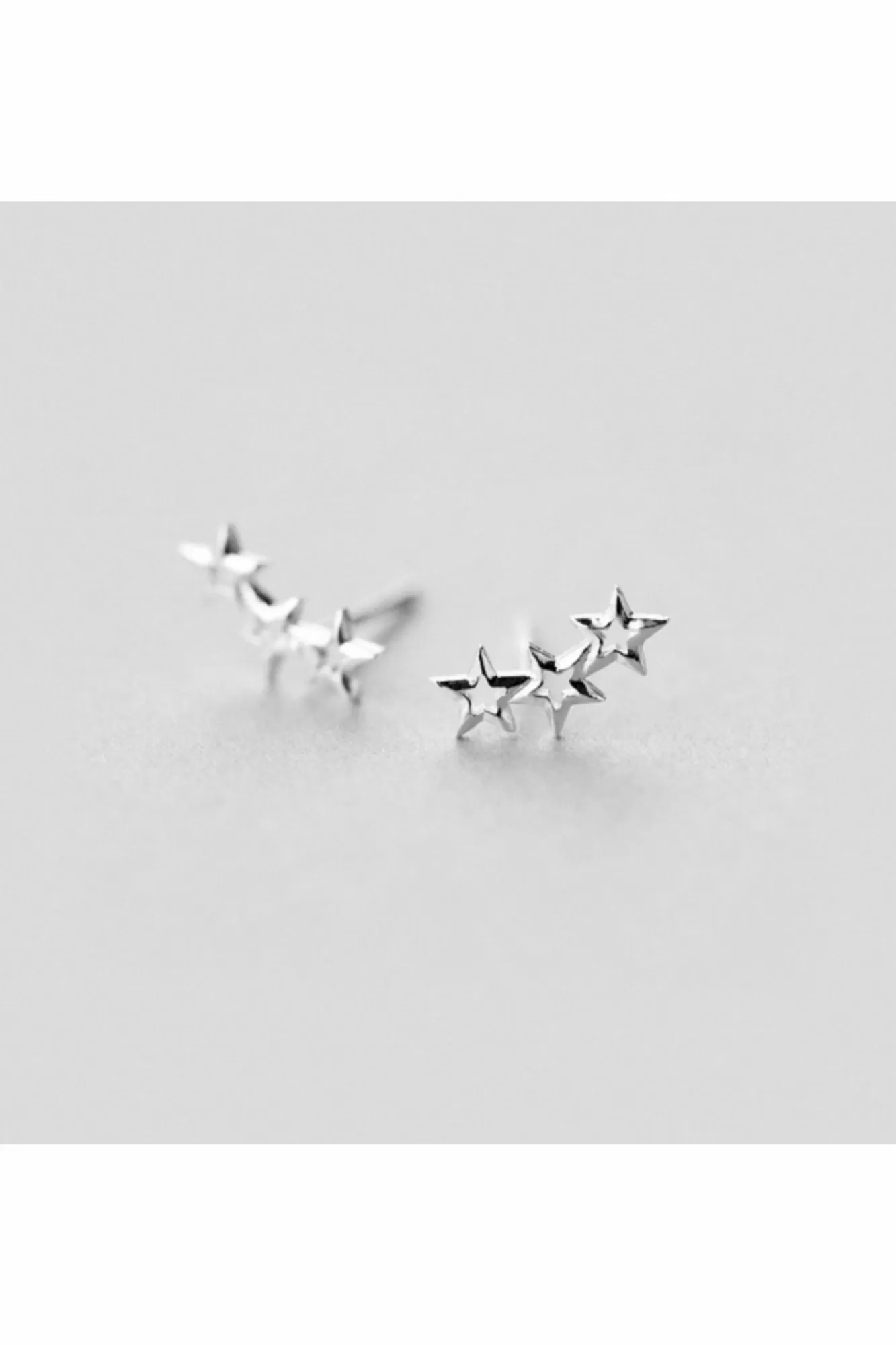 Jewellery^White Leaf 3 Star Earring In Sterling Silver