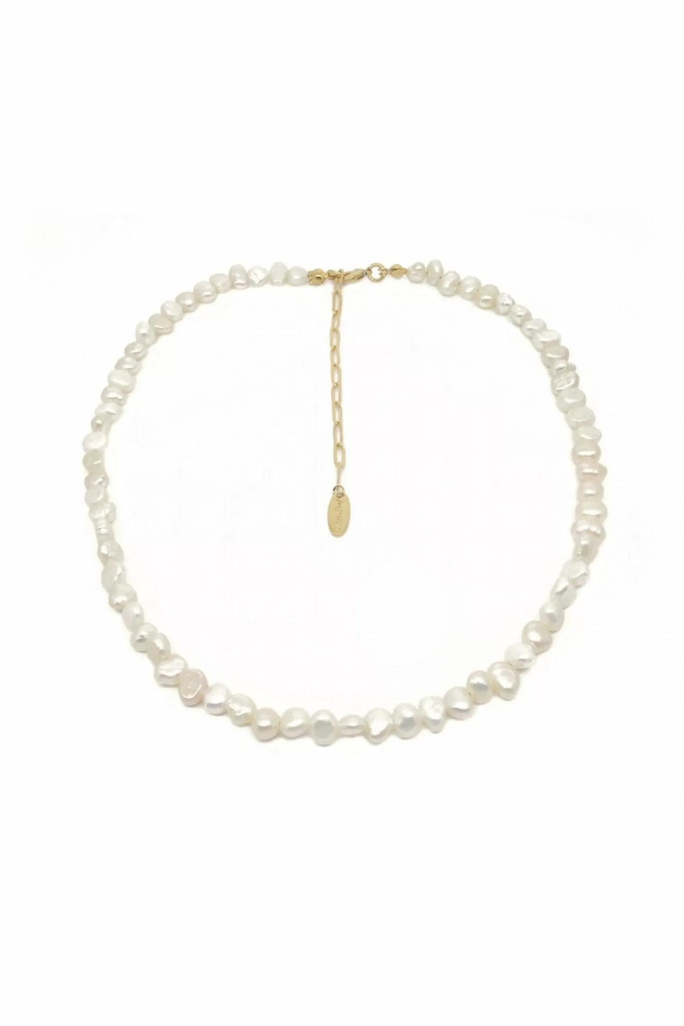 Jewellery^White Leaf Freshwater Pearl Choker In Gold Antiquegold