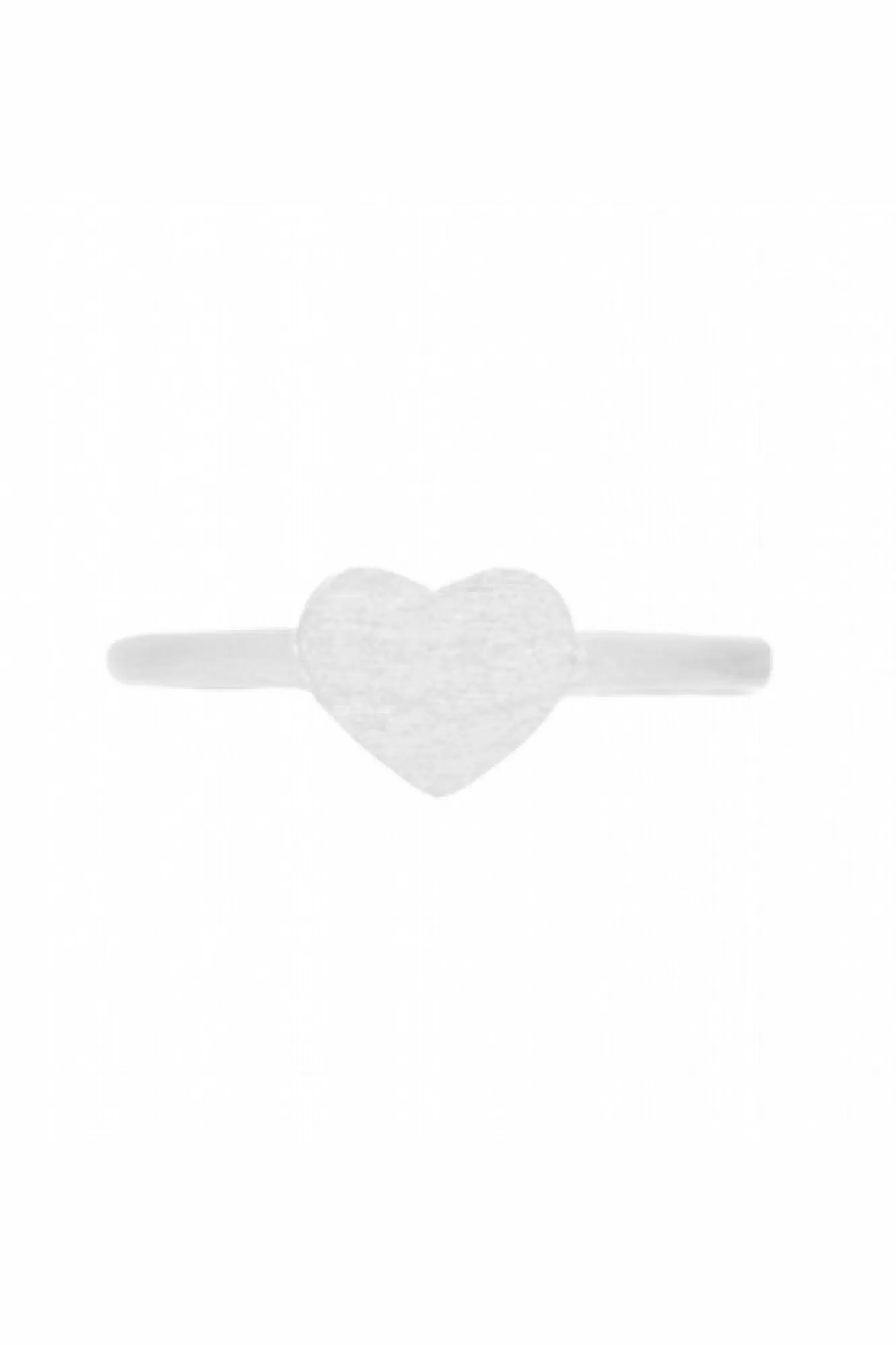 Jewellery^White Leaf Heart Ring In Matt Silver