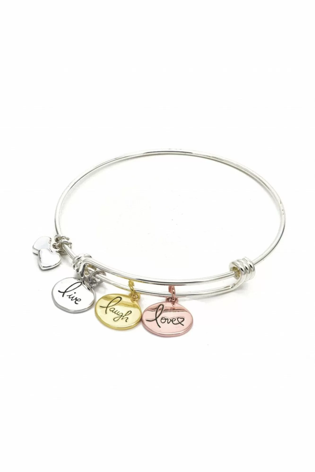 Jewellery^White Leaf Live Laugh Love Bangle In Silver