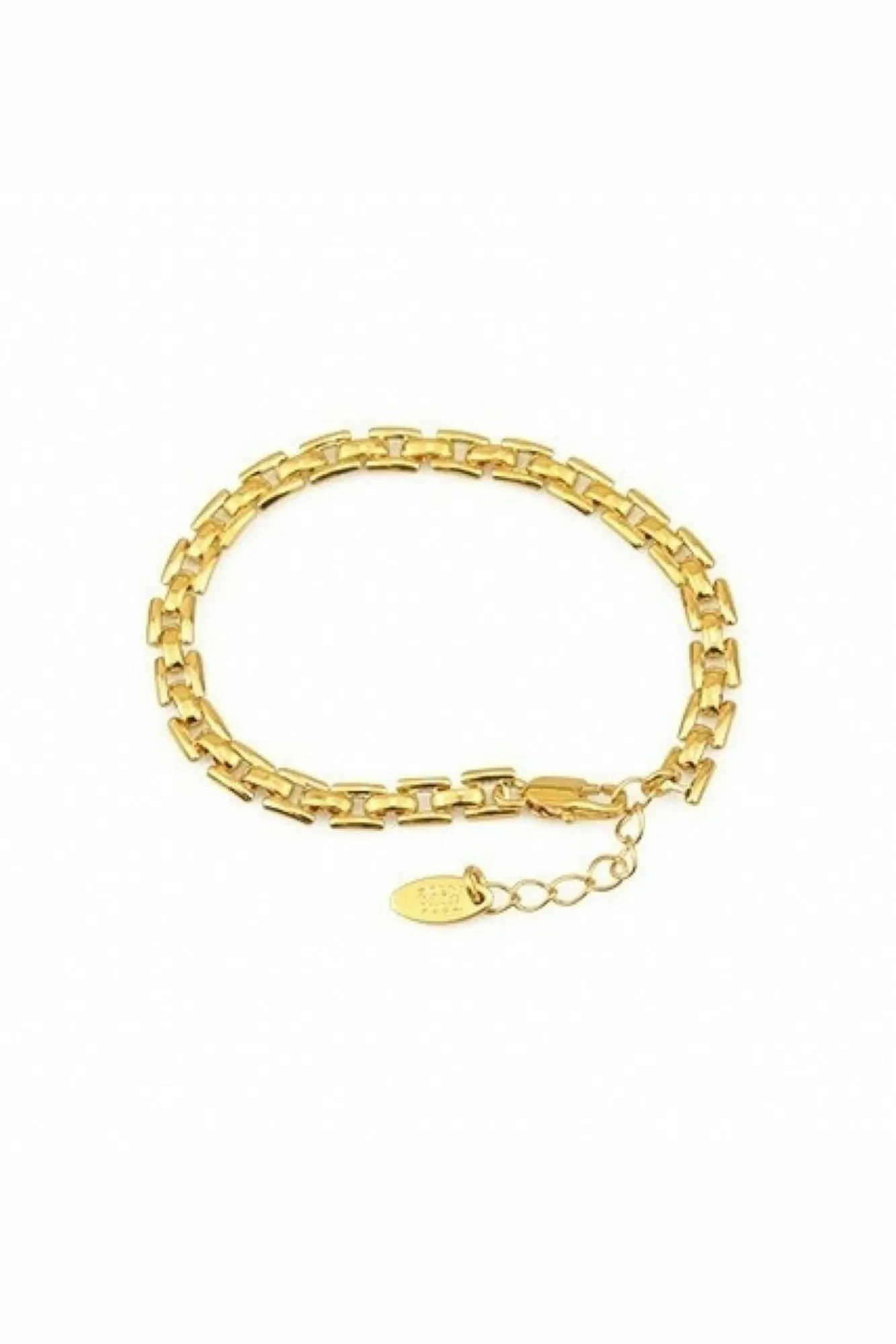 Jewellery^White Leaf Square Chain Link Bracelet In Gold
