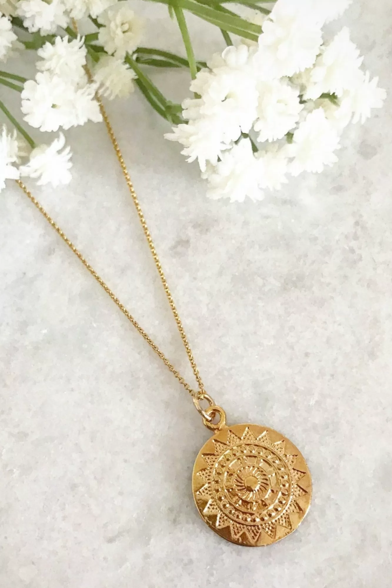 Jewellery^Wisteria London Apollo Coin Necklace Gold
