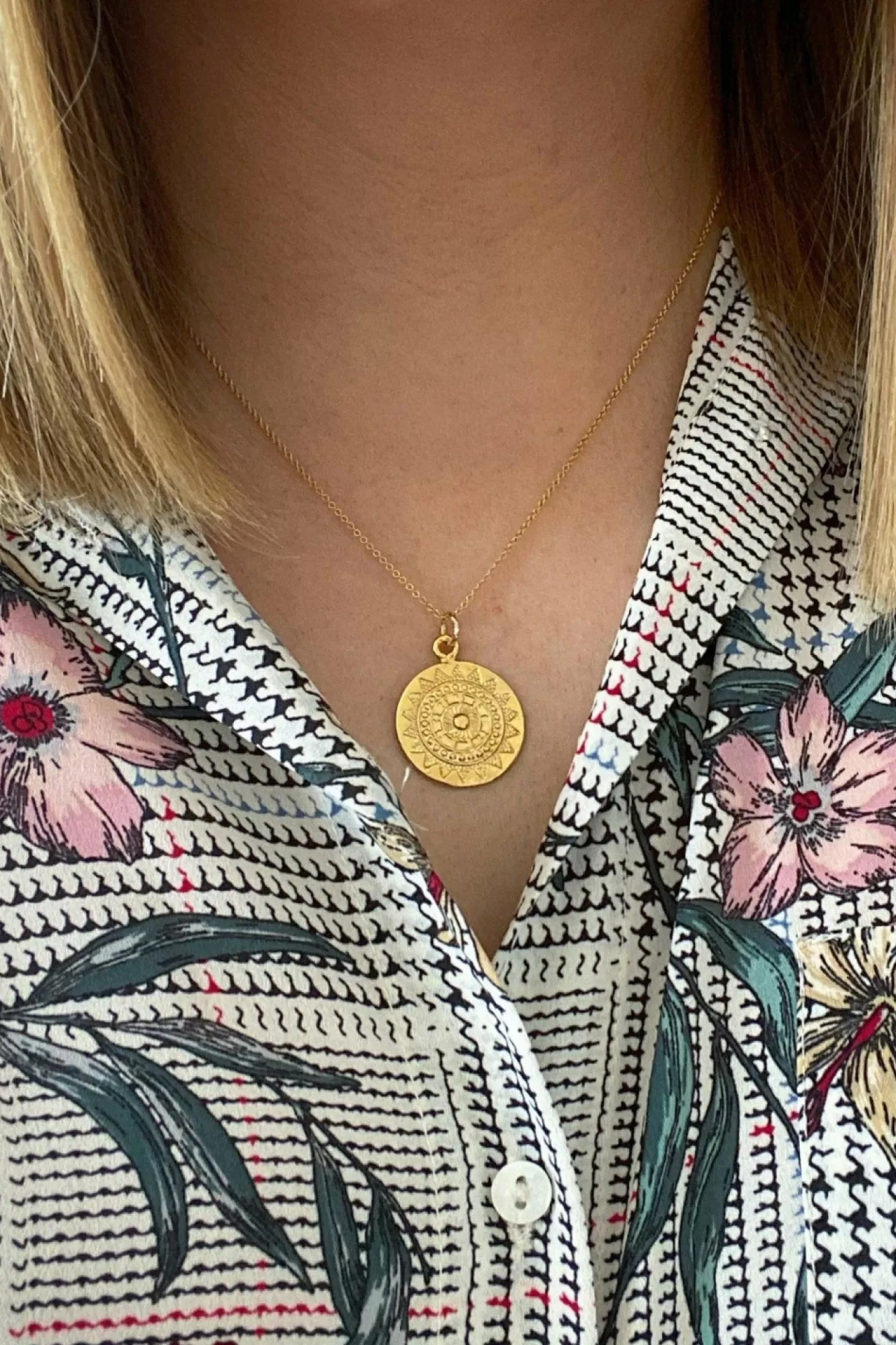 Jewellery^Wisteria London Apollo Coin Necklace Gold
