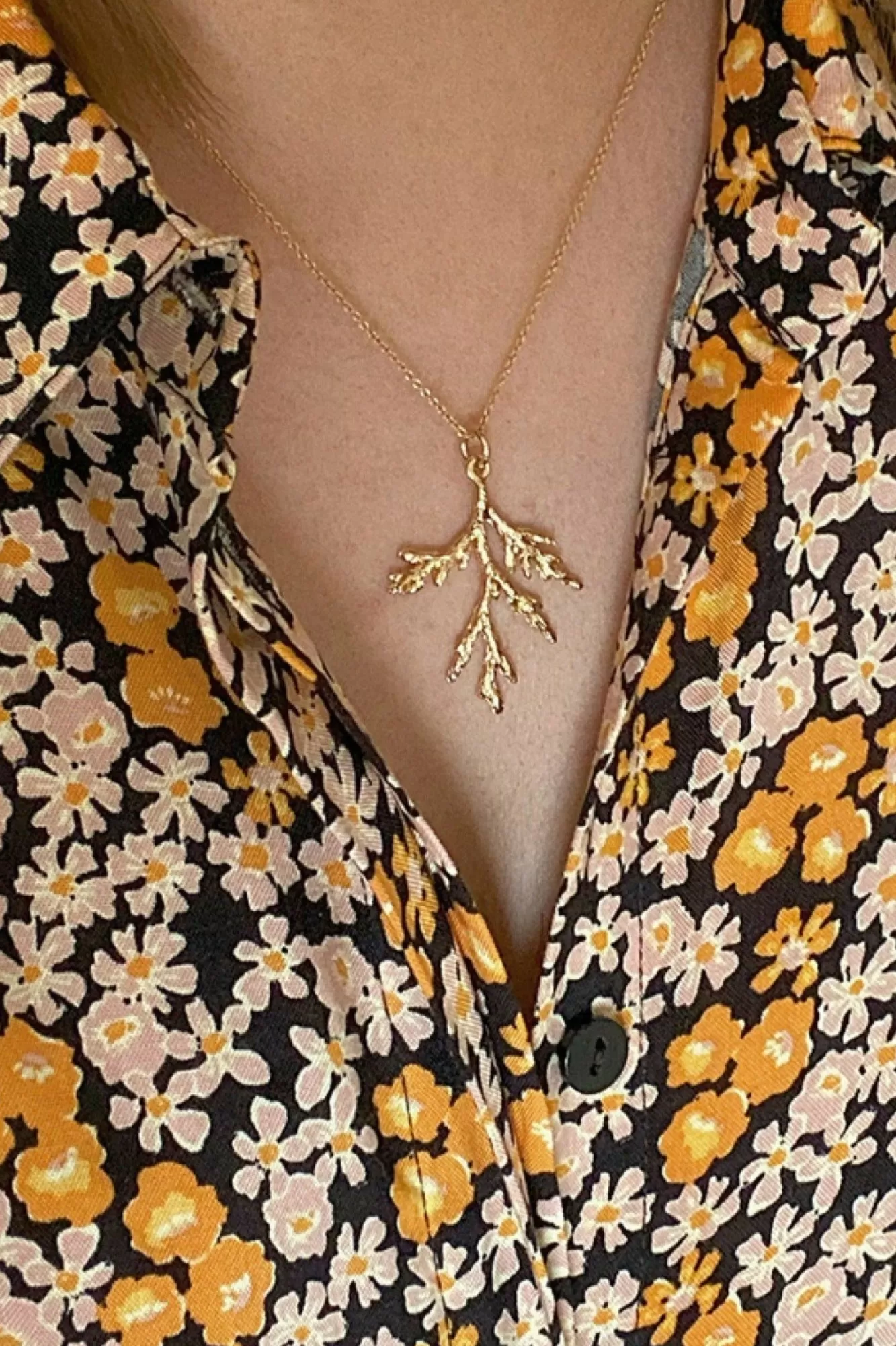 Jewellery^Wisteria London Aster Branch Necklace Gold