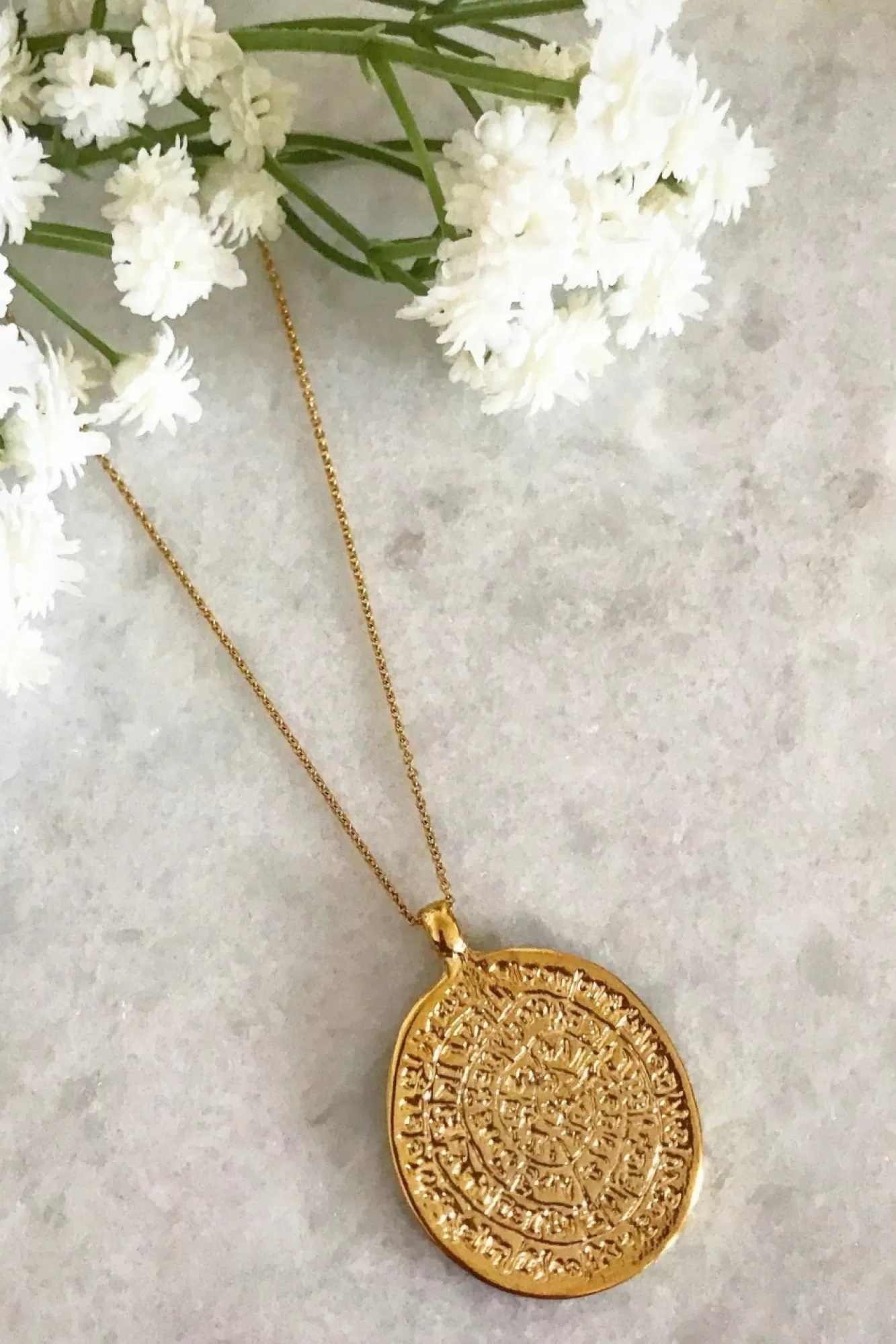 Jewellery^Wisteria London Cassia Large Coin Necklace Gold