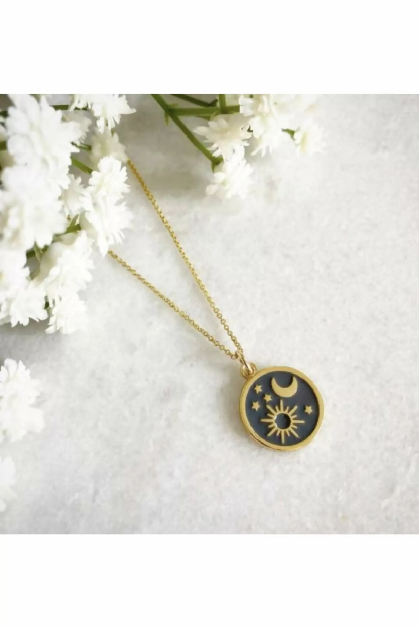 Jewellery^Wisteria London Elara Sun Moon And Star Necklace Gold