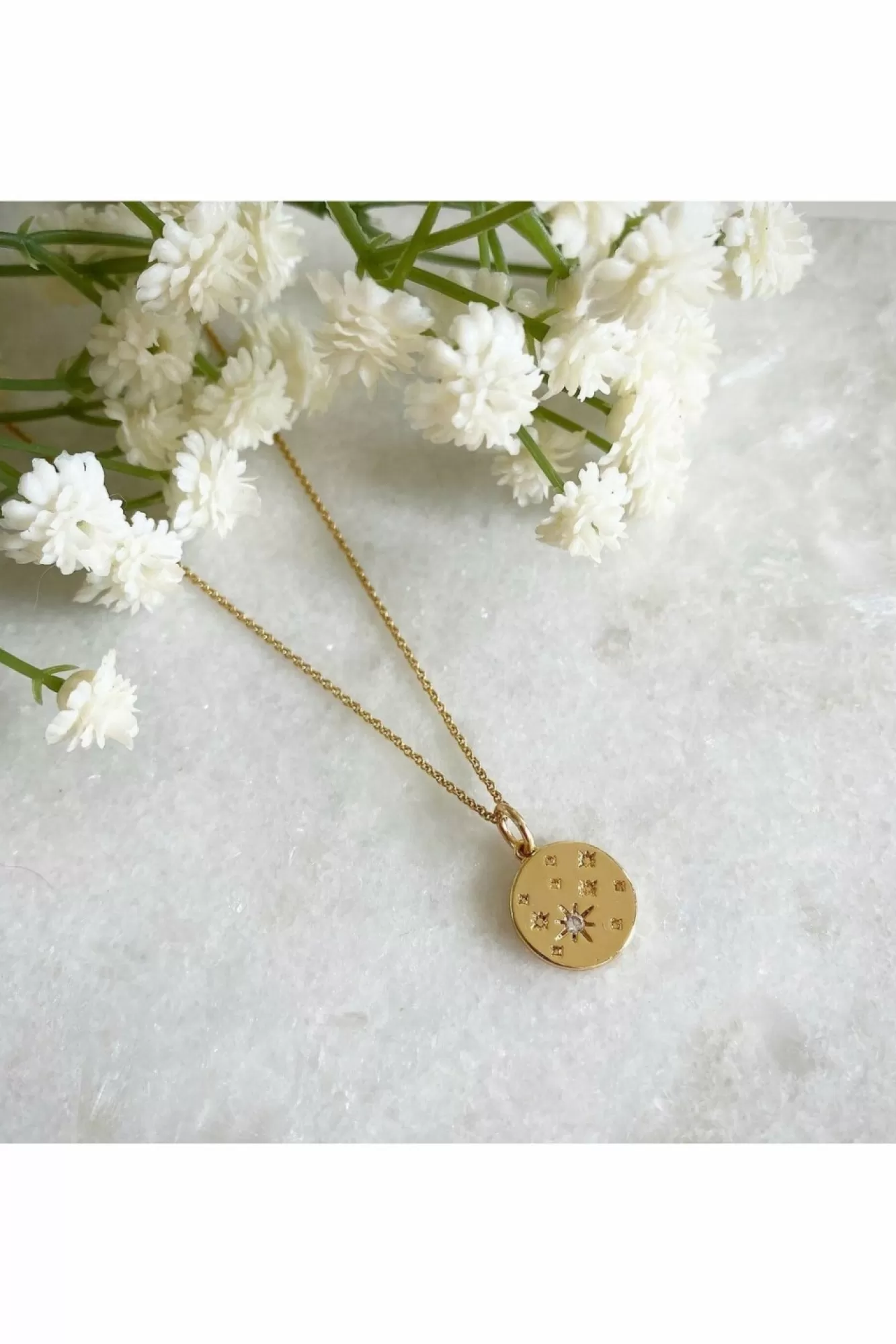Jewellery^Wisteria London Etoile Cz Star Necklace Gold